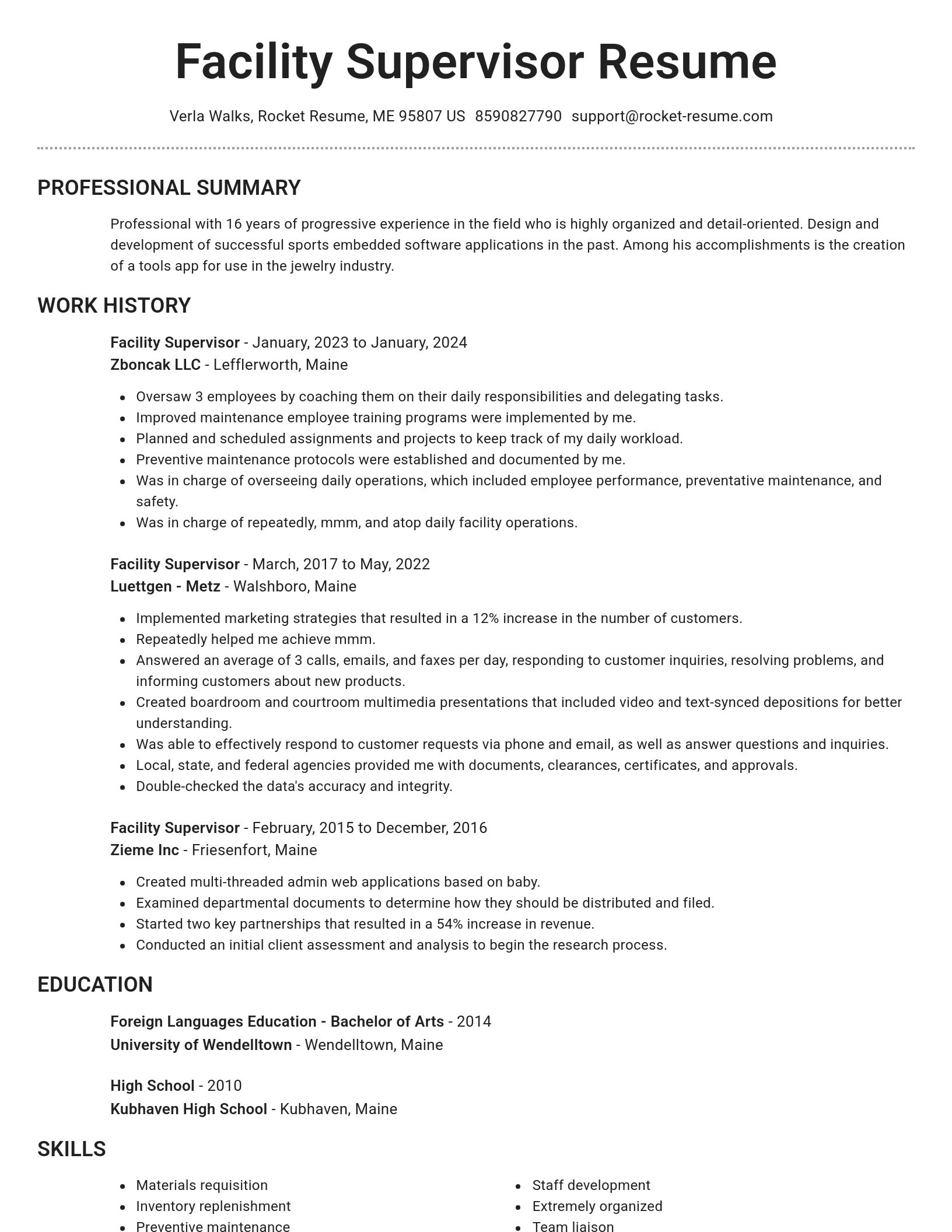 Brilliant resume template