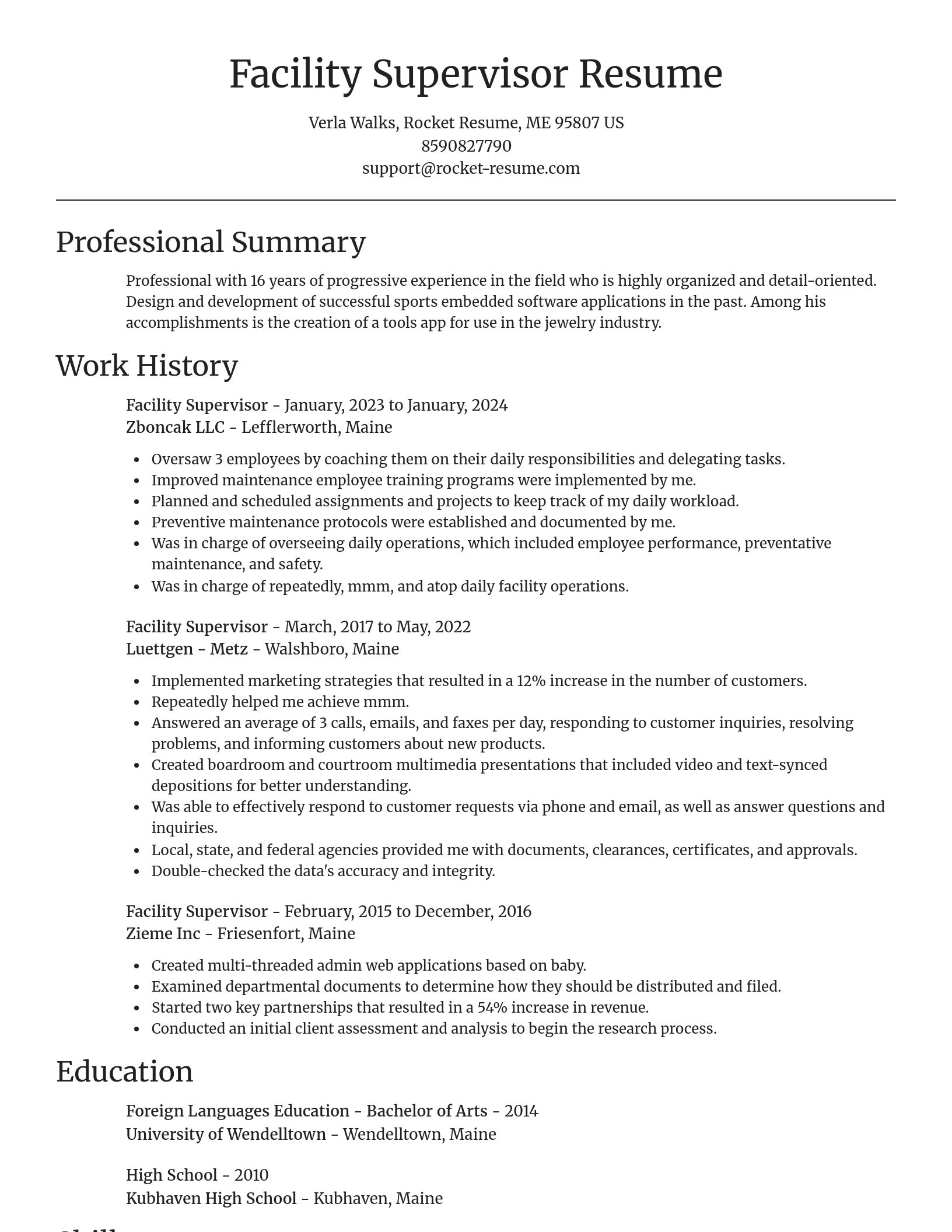 Focal Point resume template