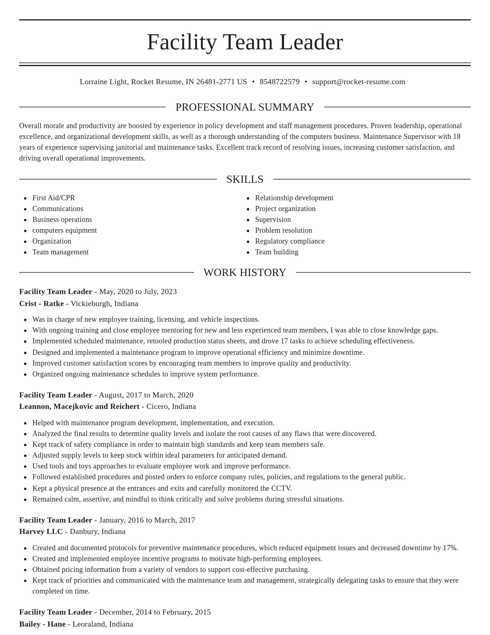 Elegant resume template