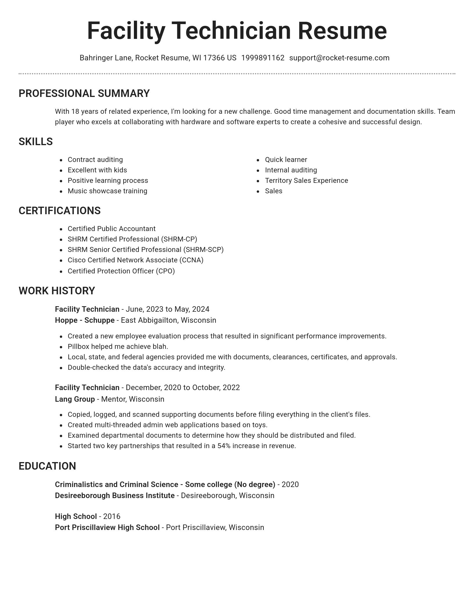 Brilliant resume template