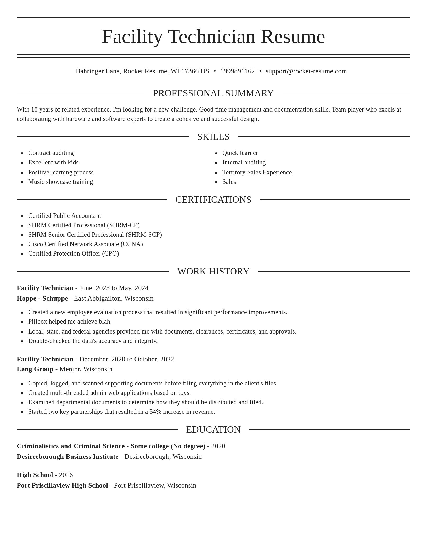 Elegant resume template