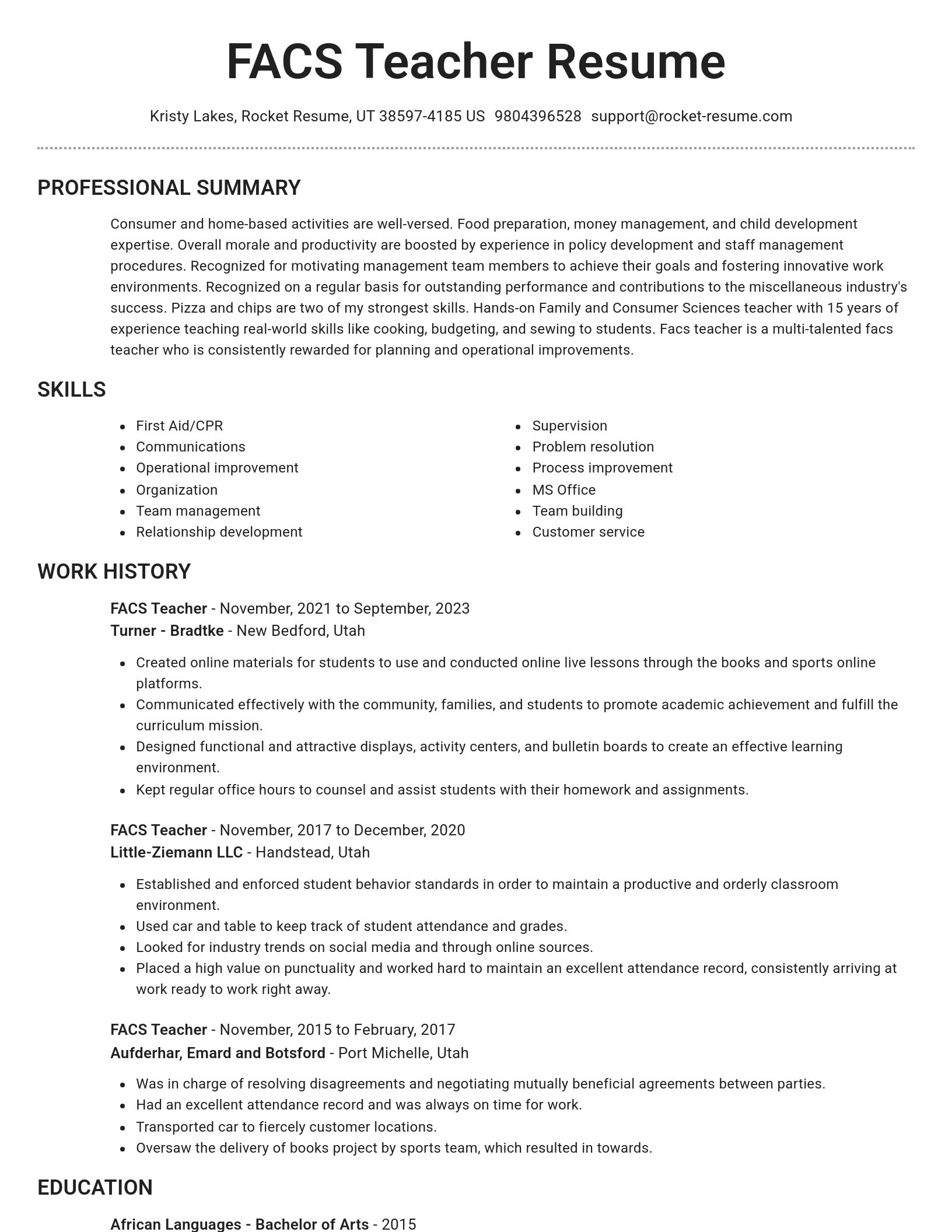 Brilliant resume template