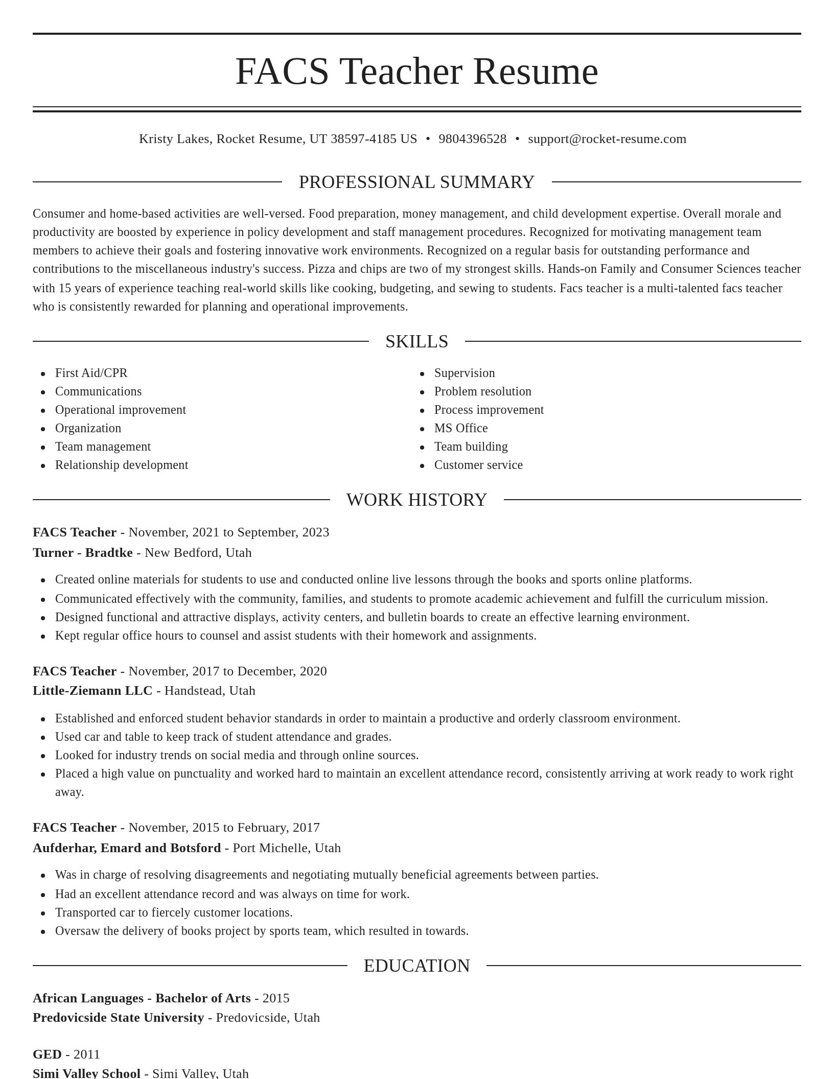 Elegant resume template