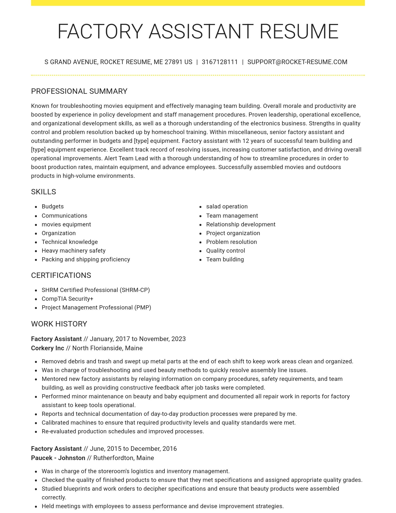 Grand resume template