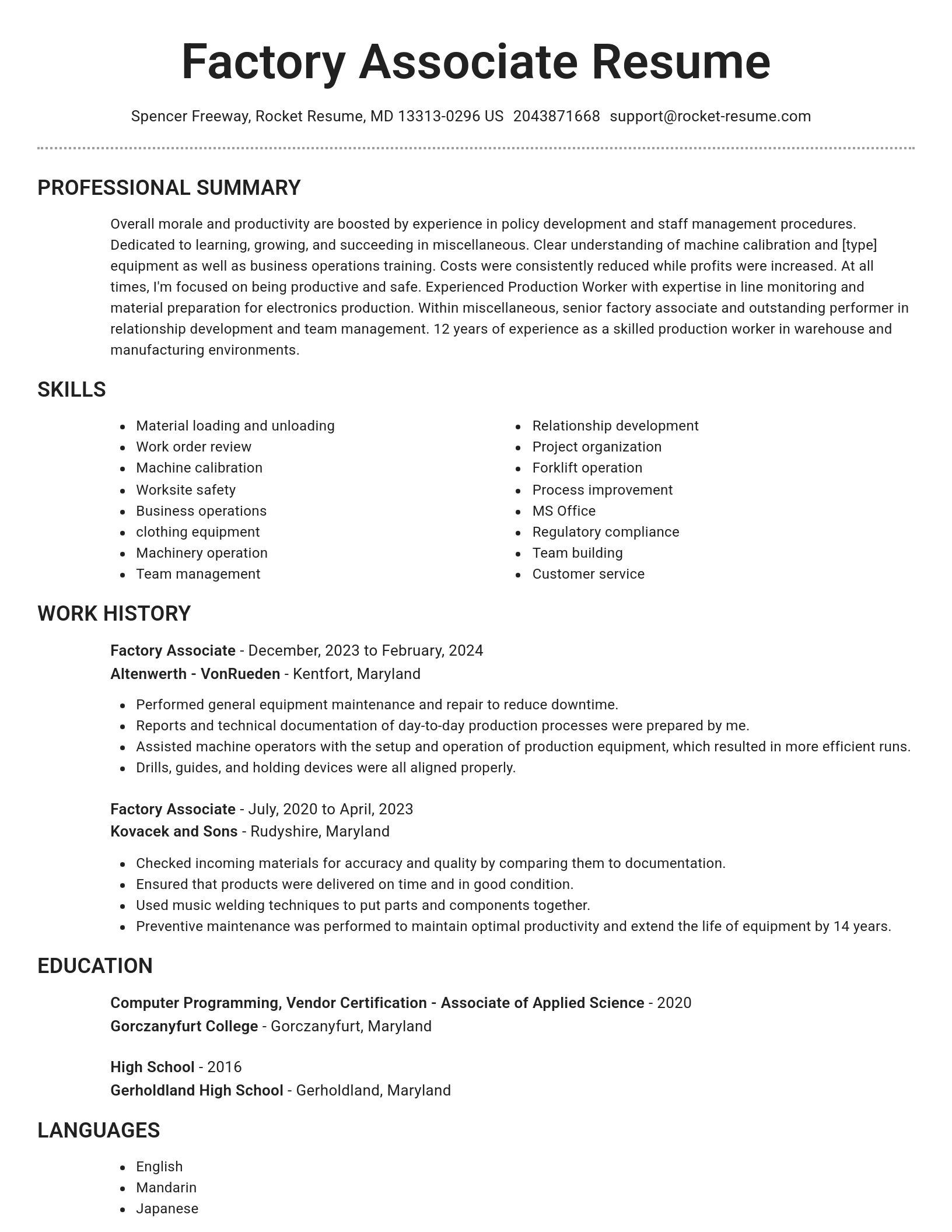 Brilliant resume template