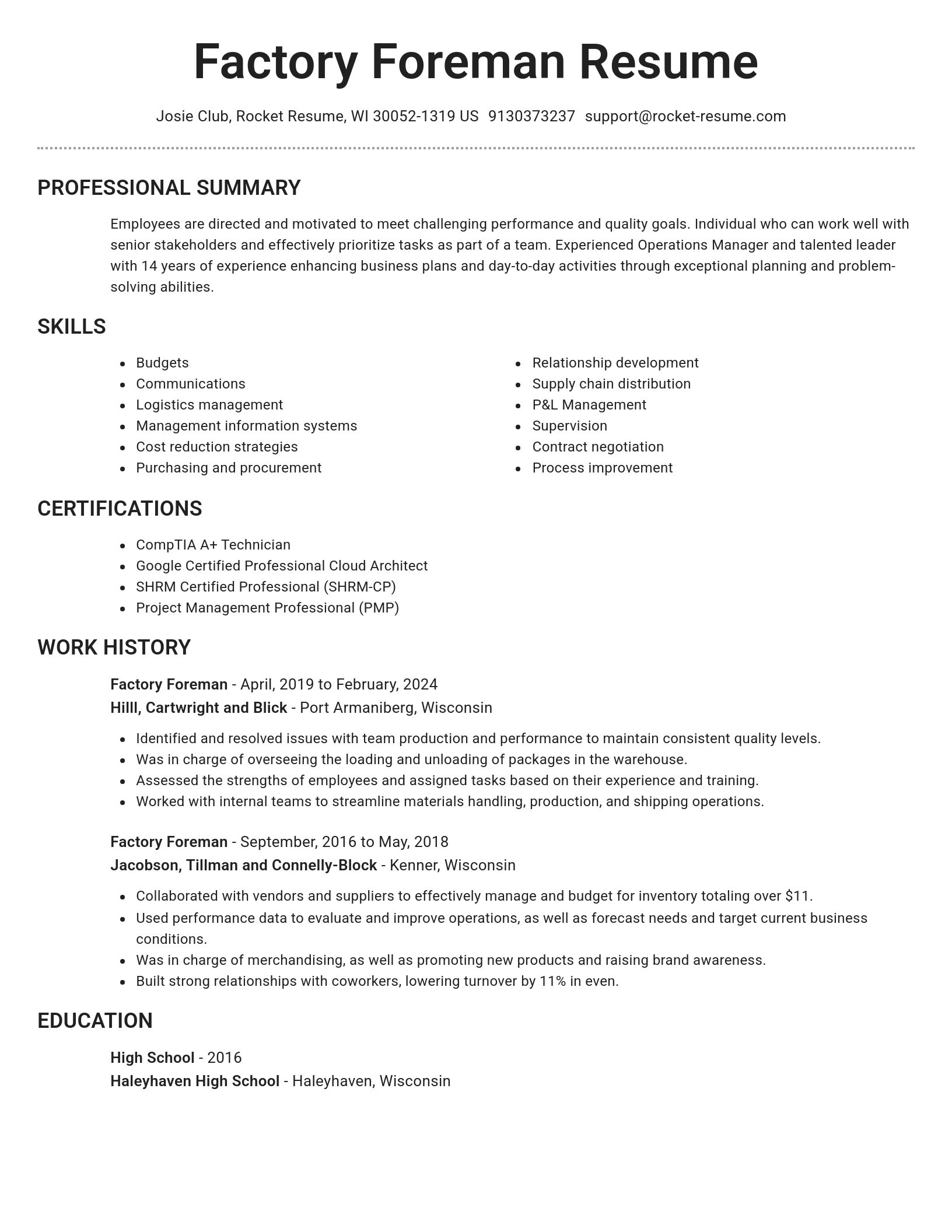 Brilliant resume template