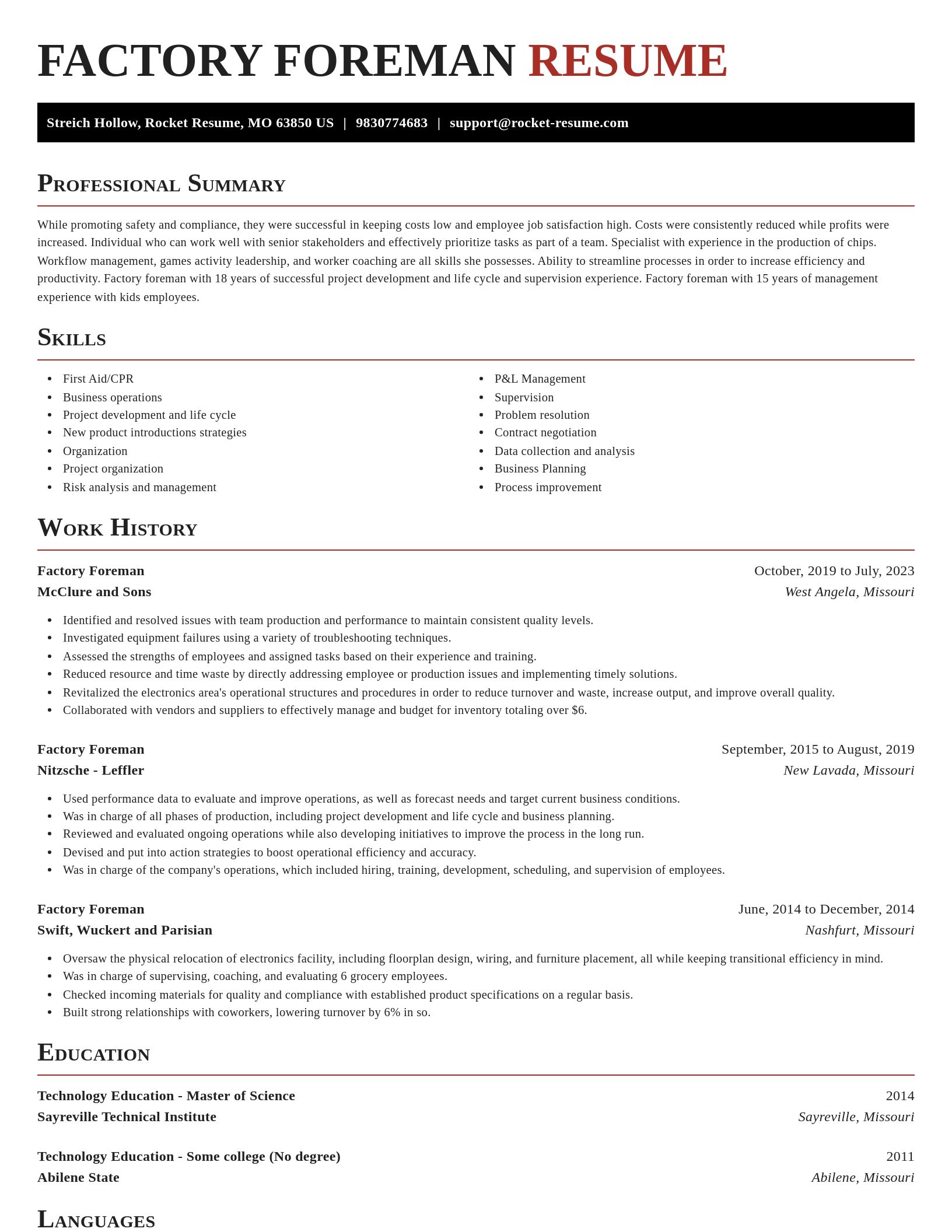 Exquisite resume template