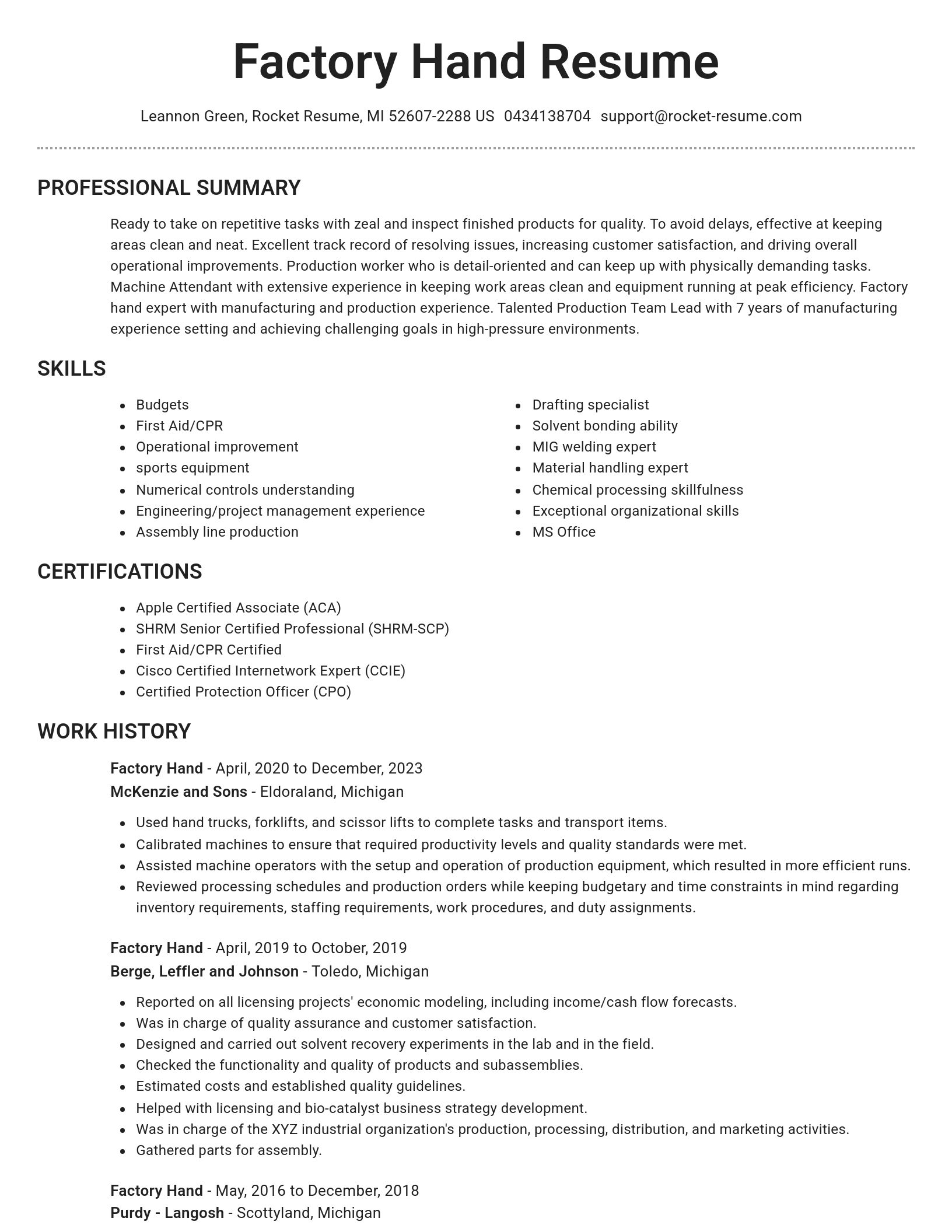 Brilliant resume template