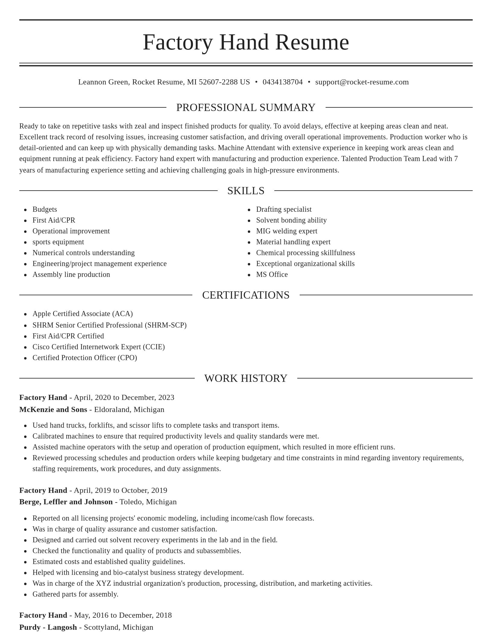 Elegant resume template