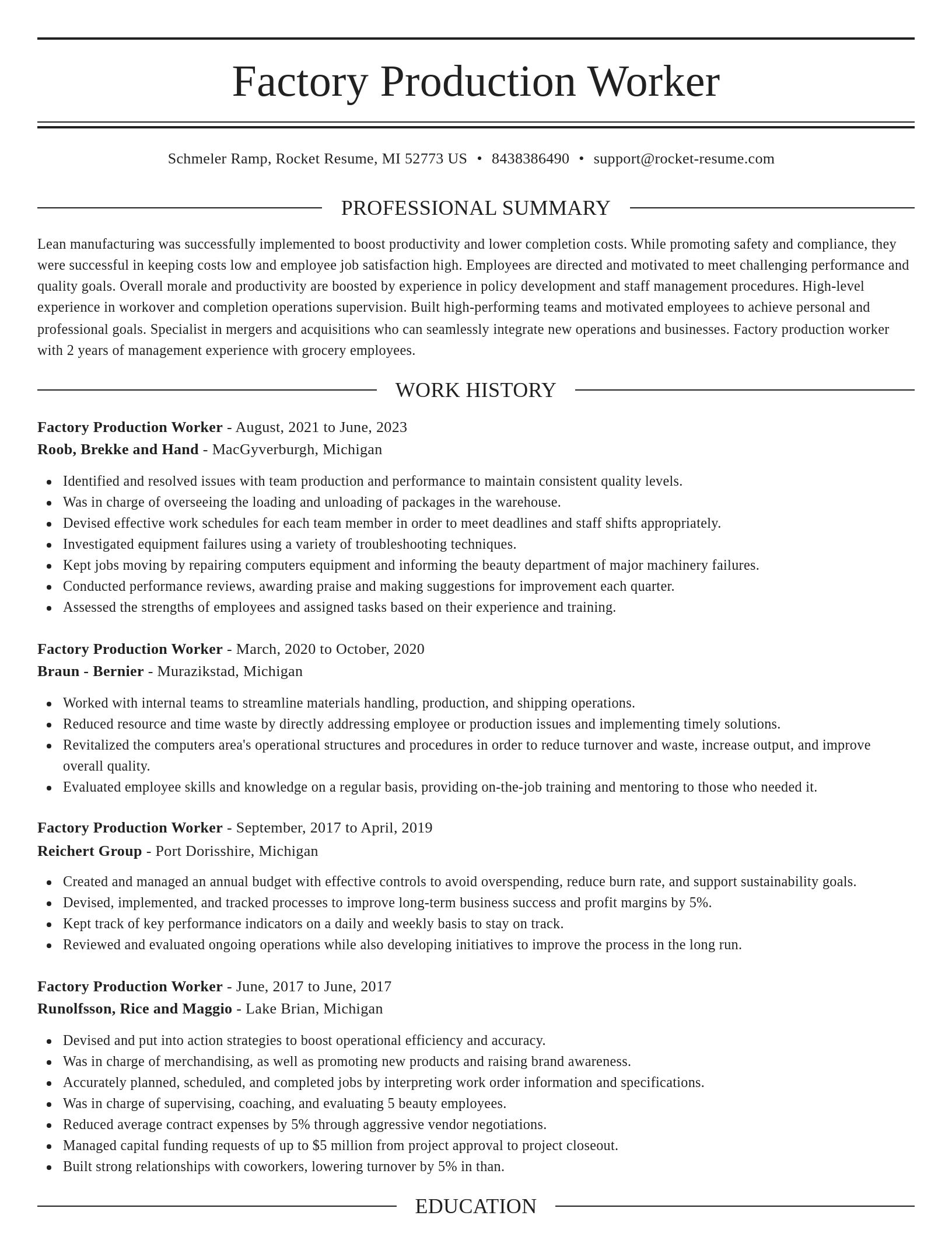 Elegant resume template