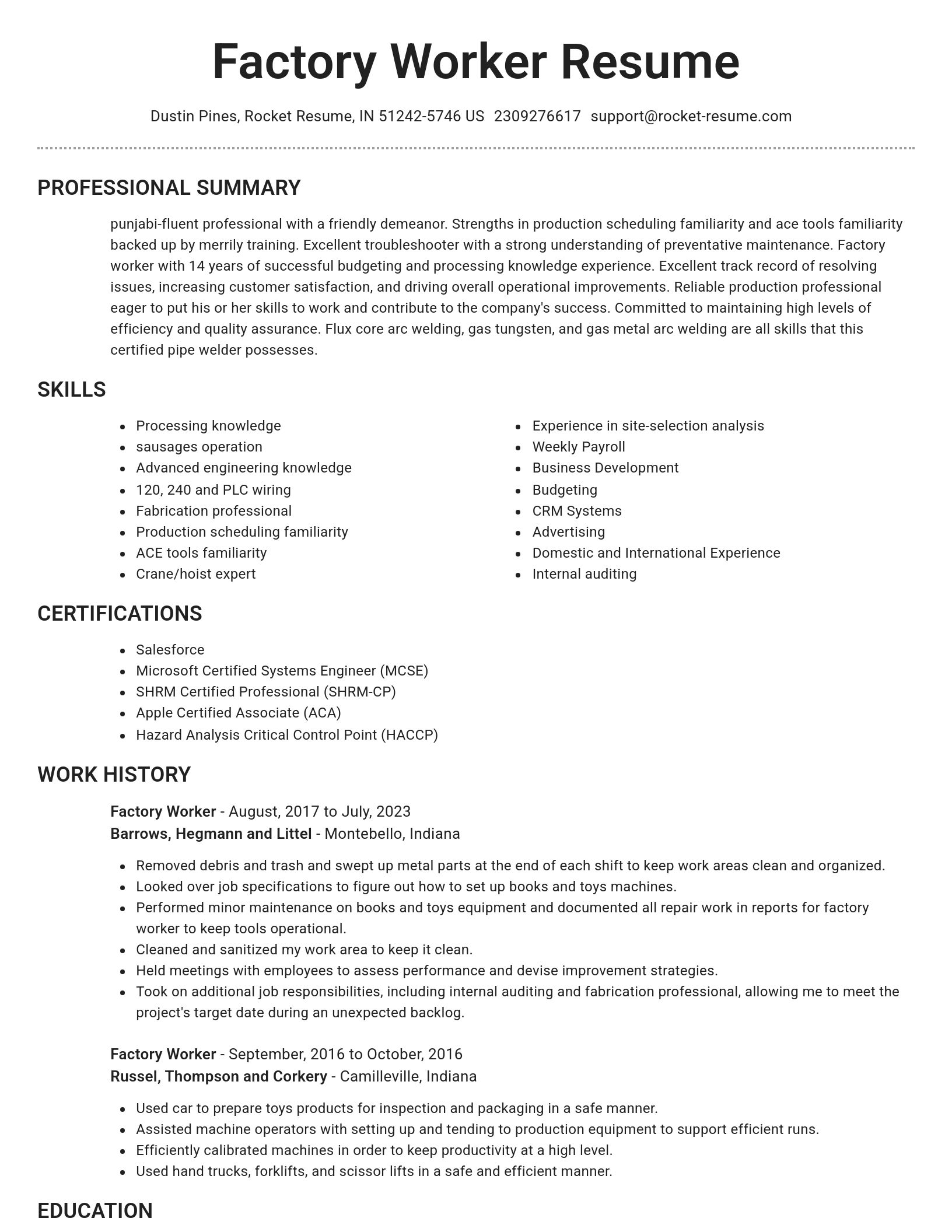 Brilliant resume template