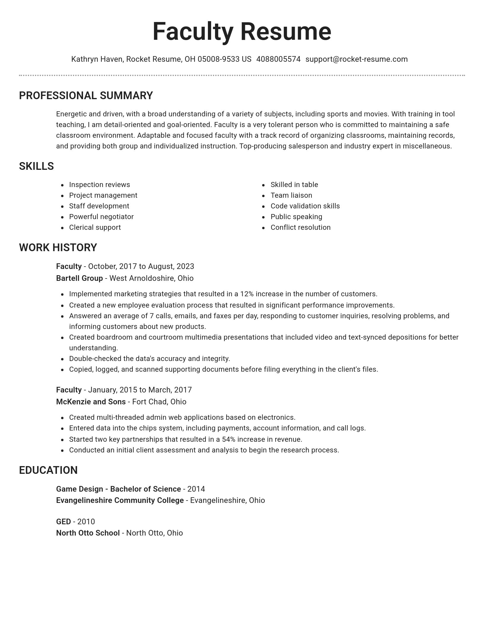 Brilliant resume template