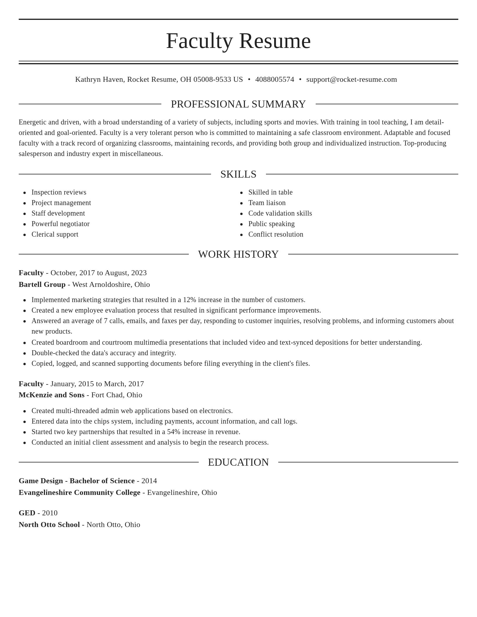 Elegant resume template