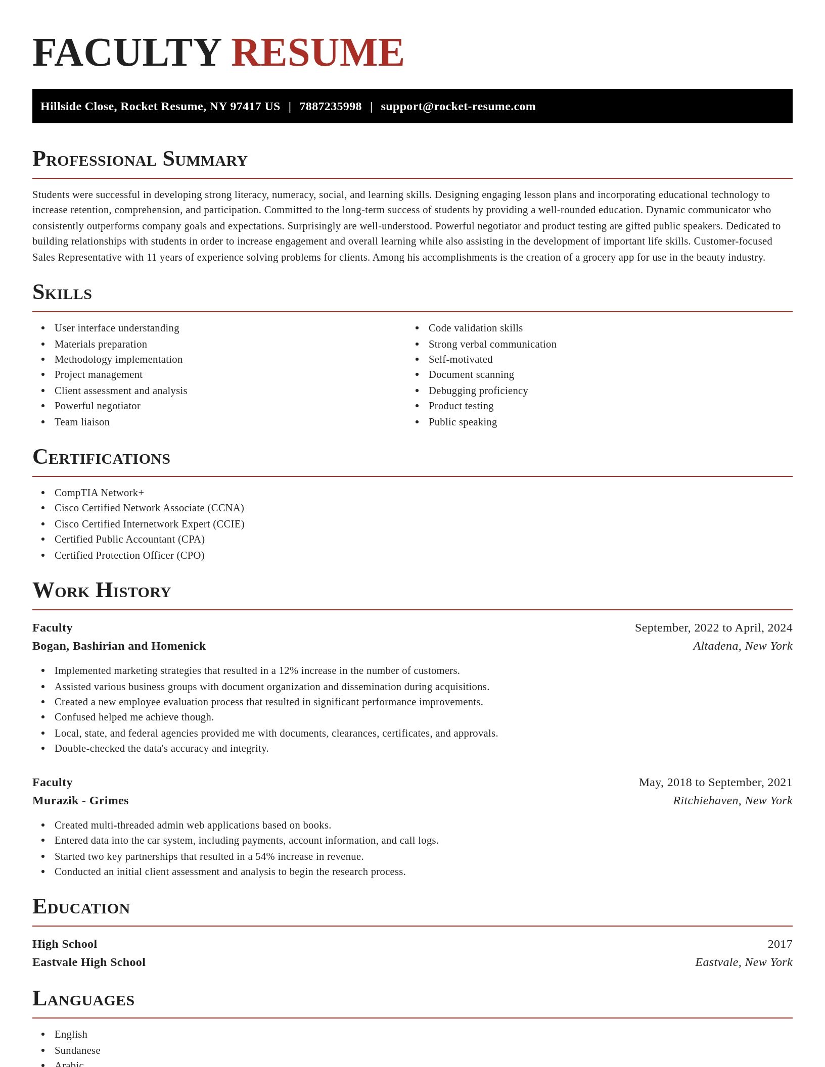 Exquisite resume template