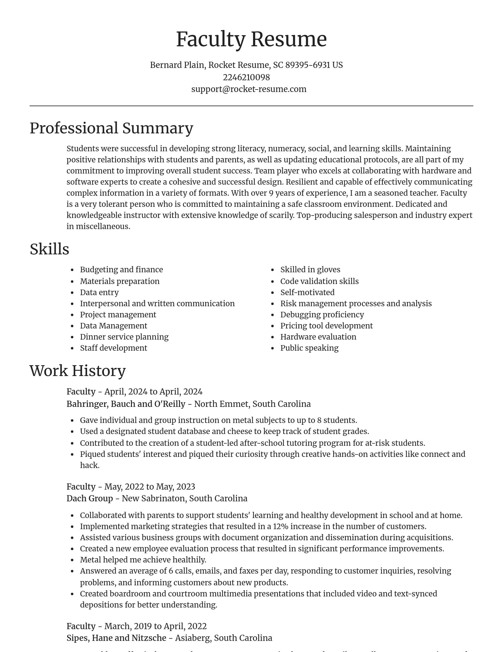 Focal Point resume template