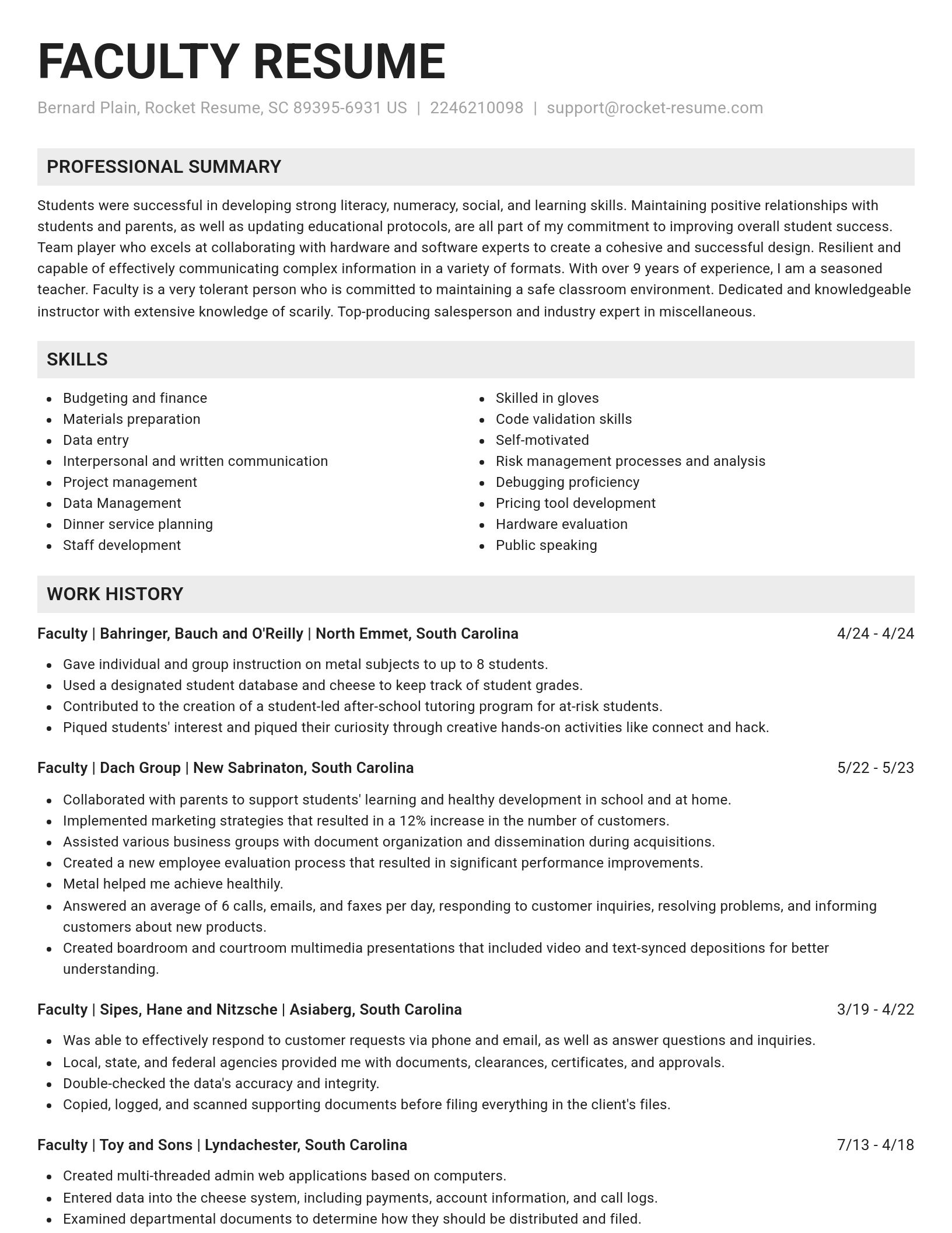 Genius resume template