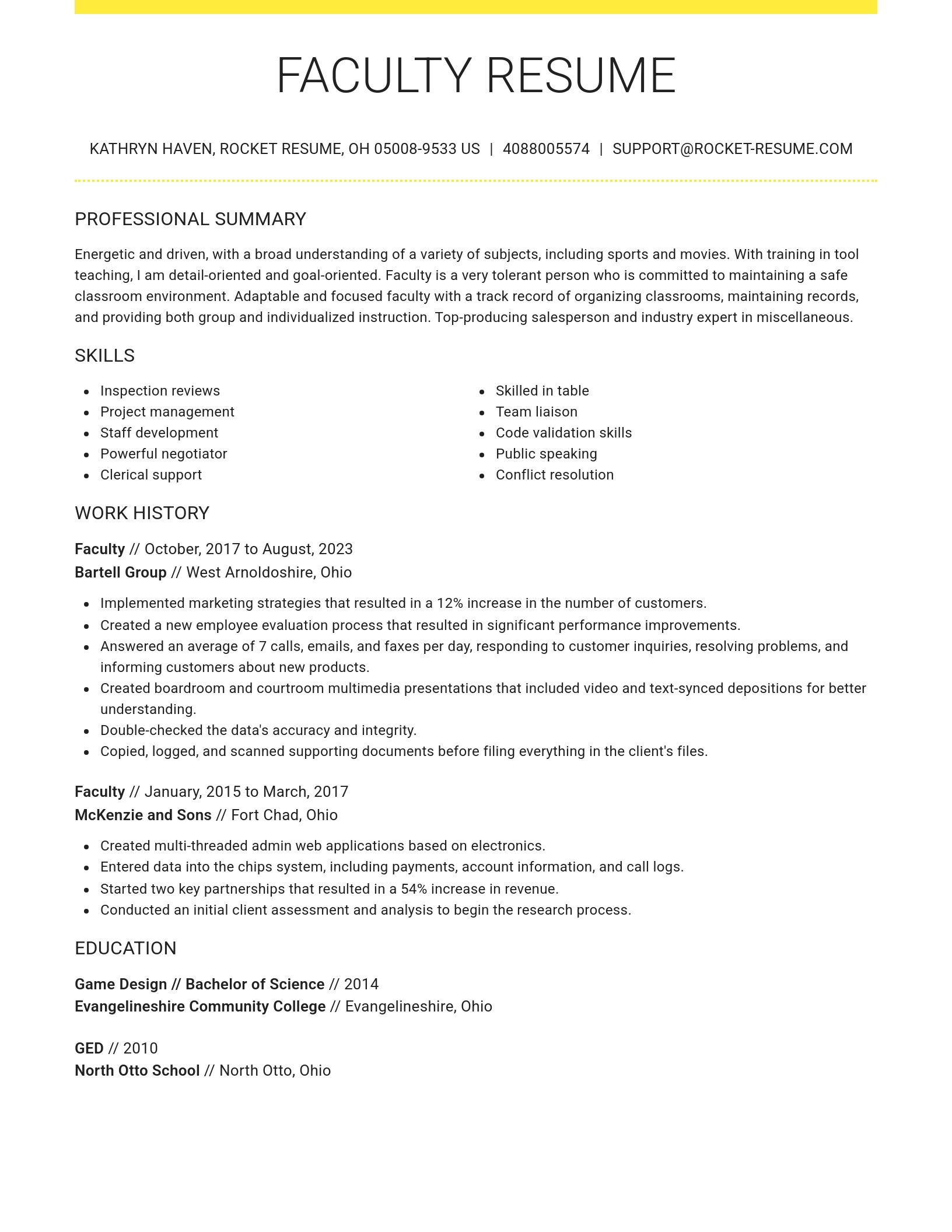 Grand resume template