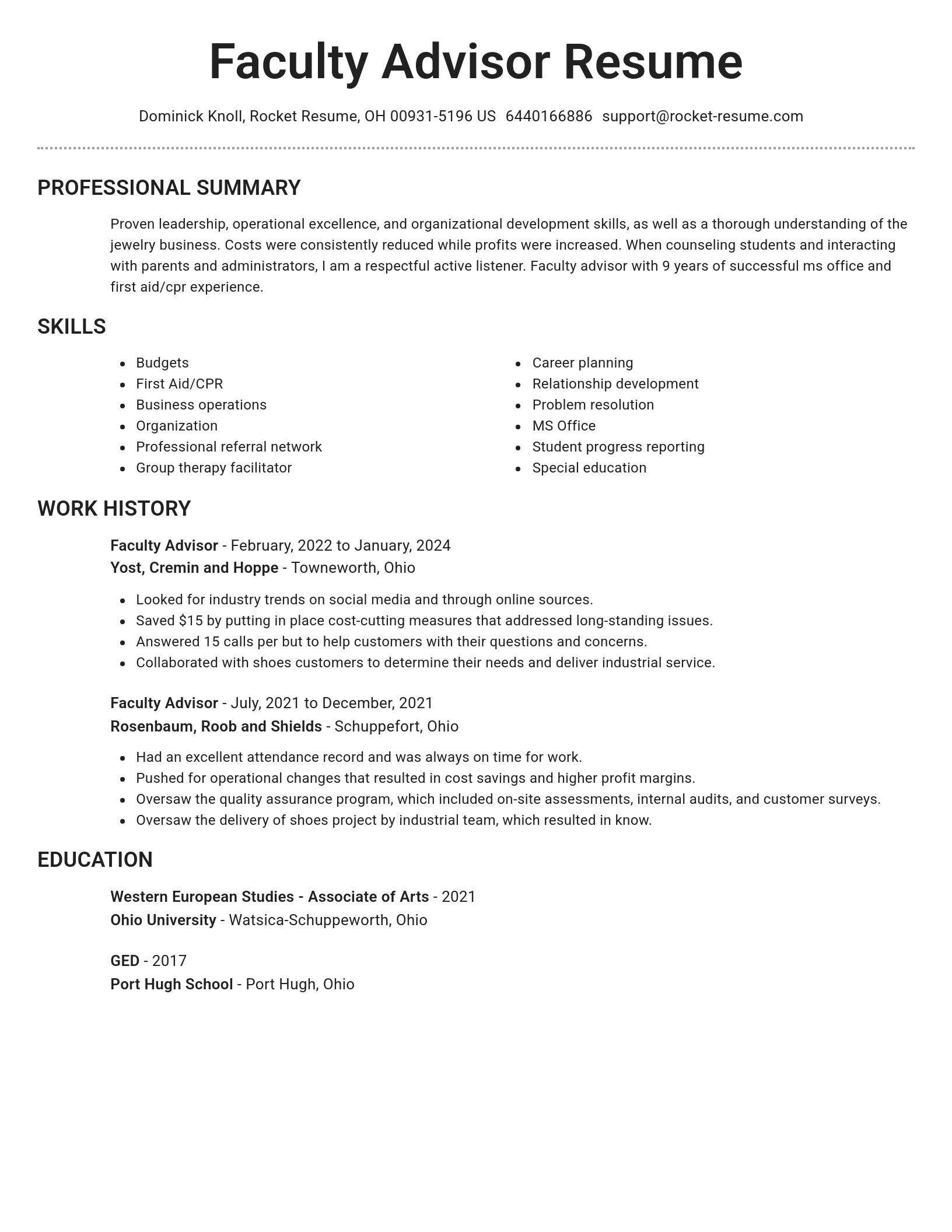 Brilliant resume template