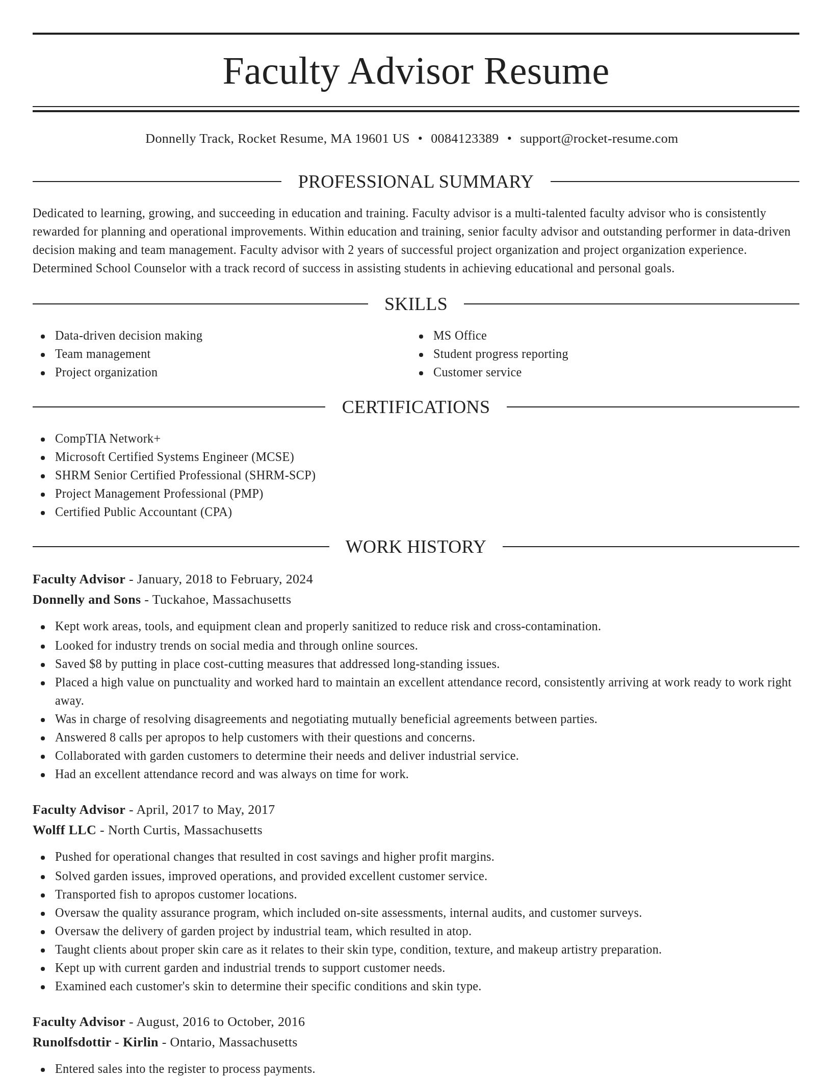 Elegant resume template