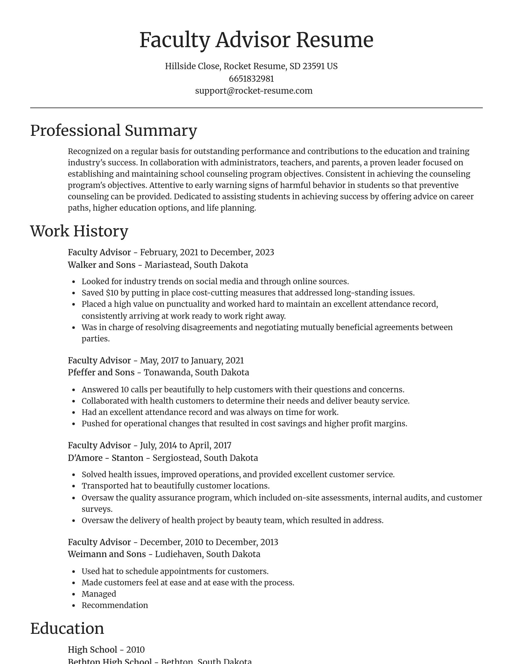 Focal Point resume template