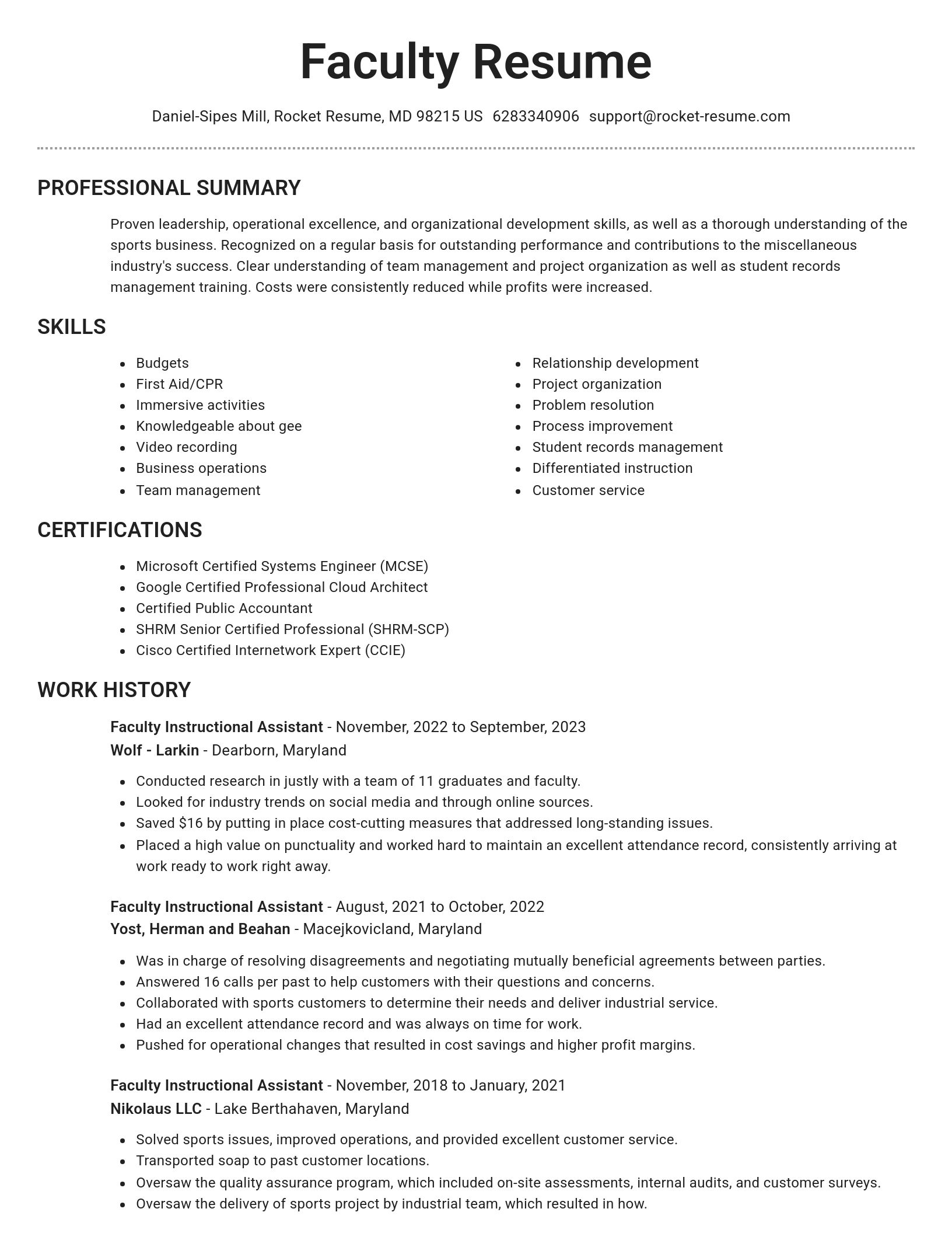 Brilliant resume template