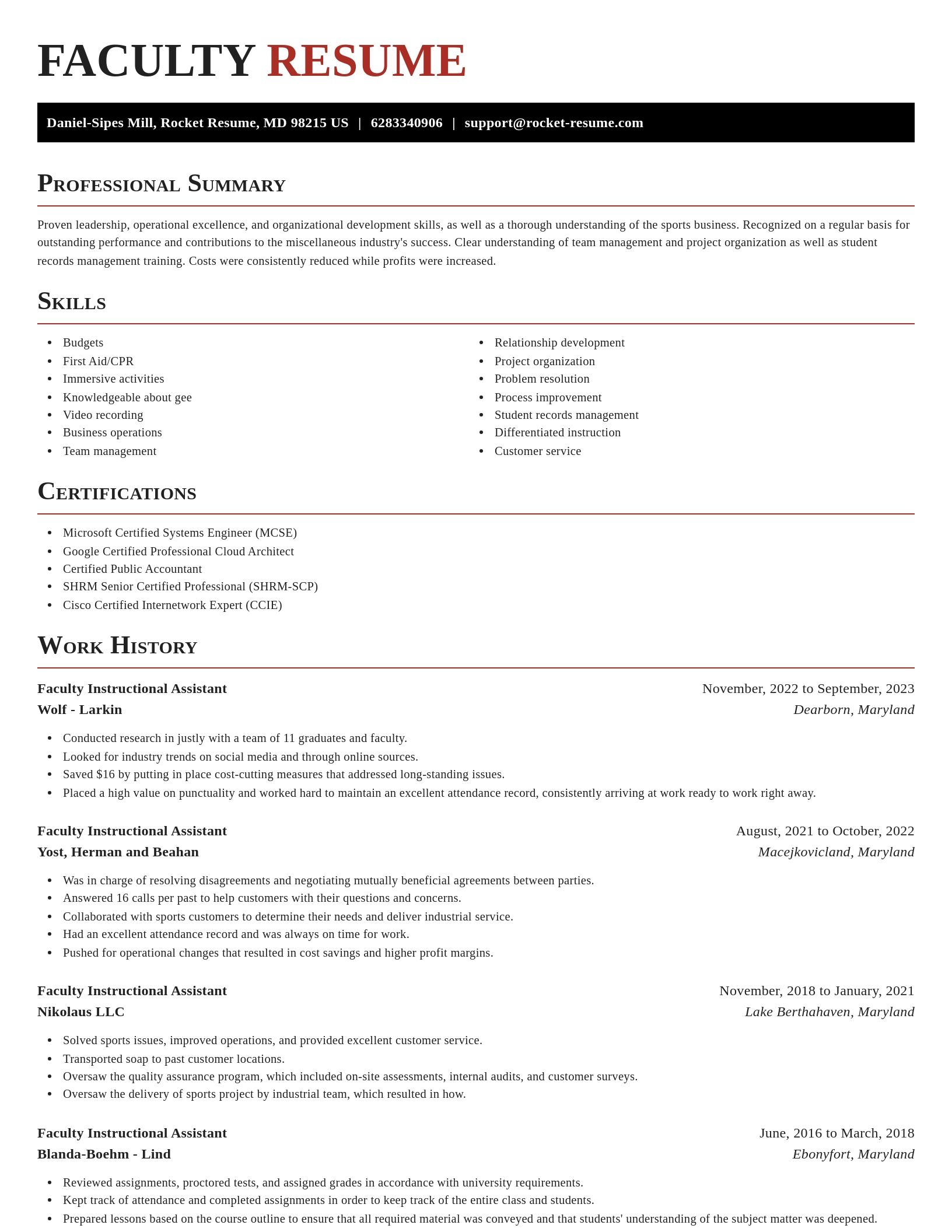 Exquisite resume template