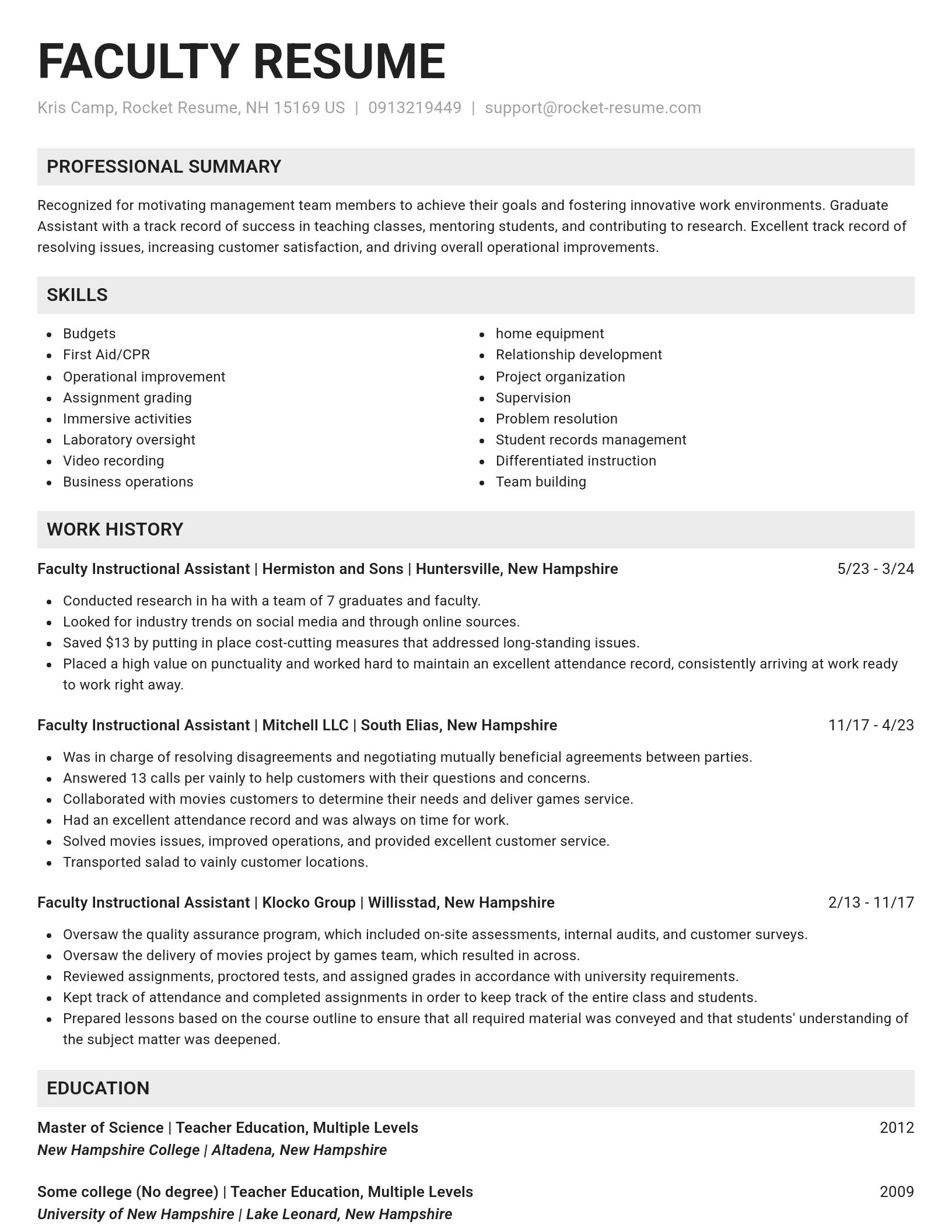 Genius resume template
