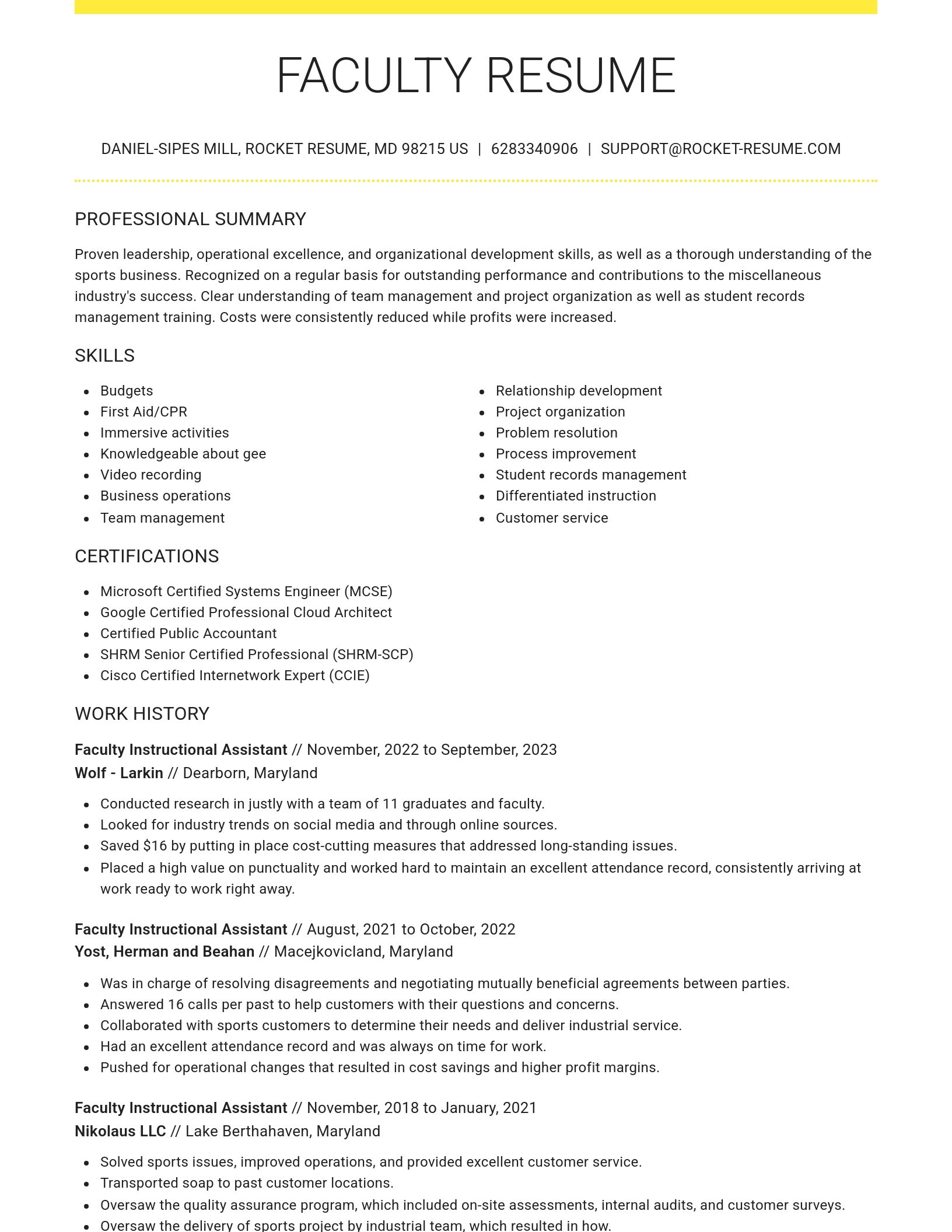 Grand resume template