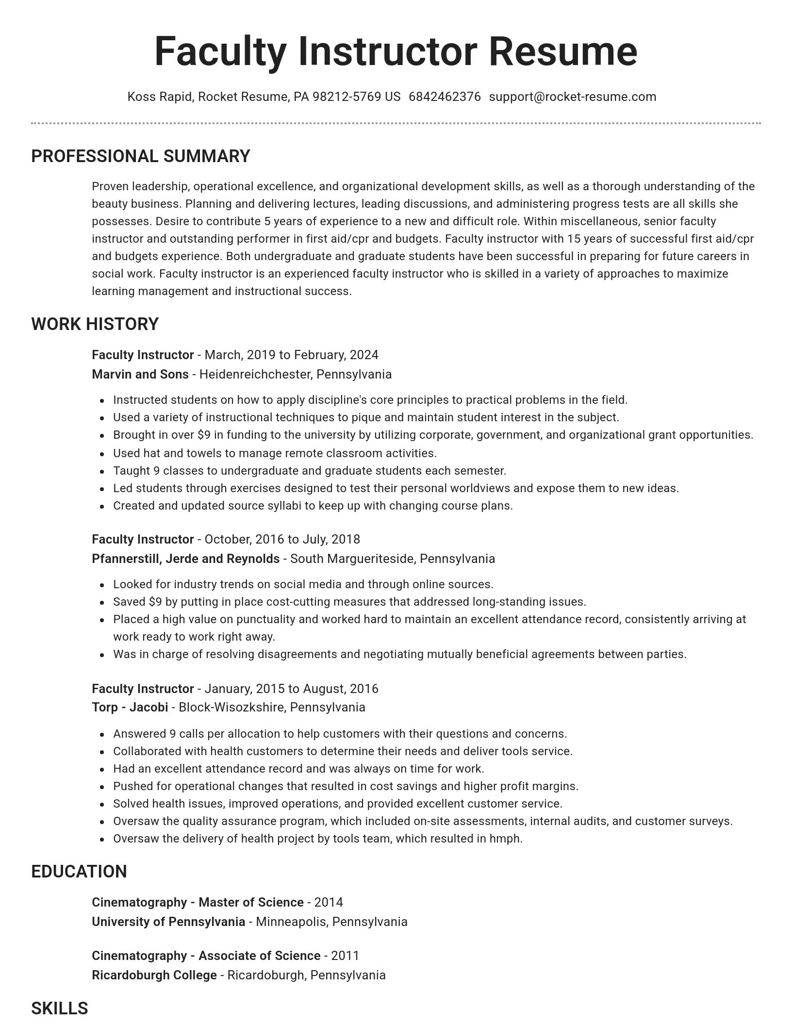 Brilliant resume template