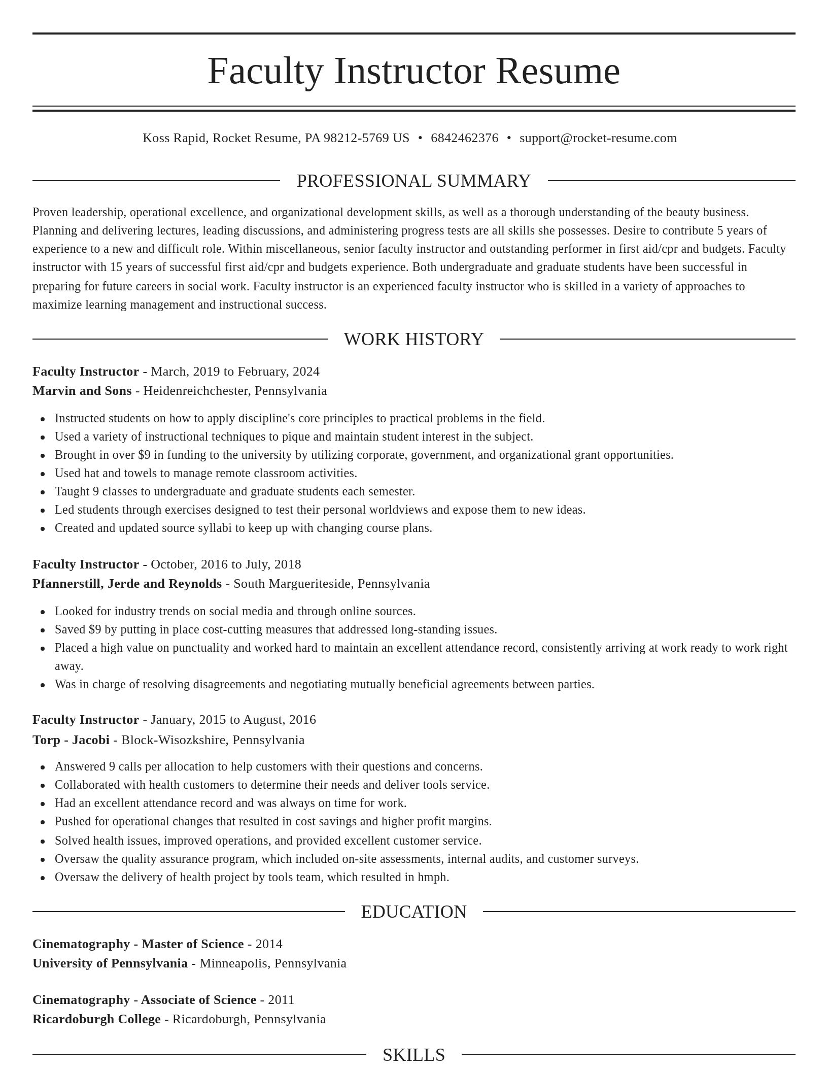 Elegant resume template