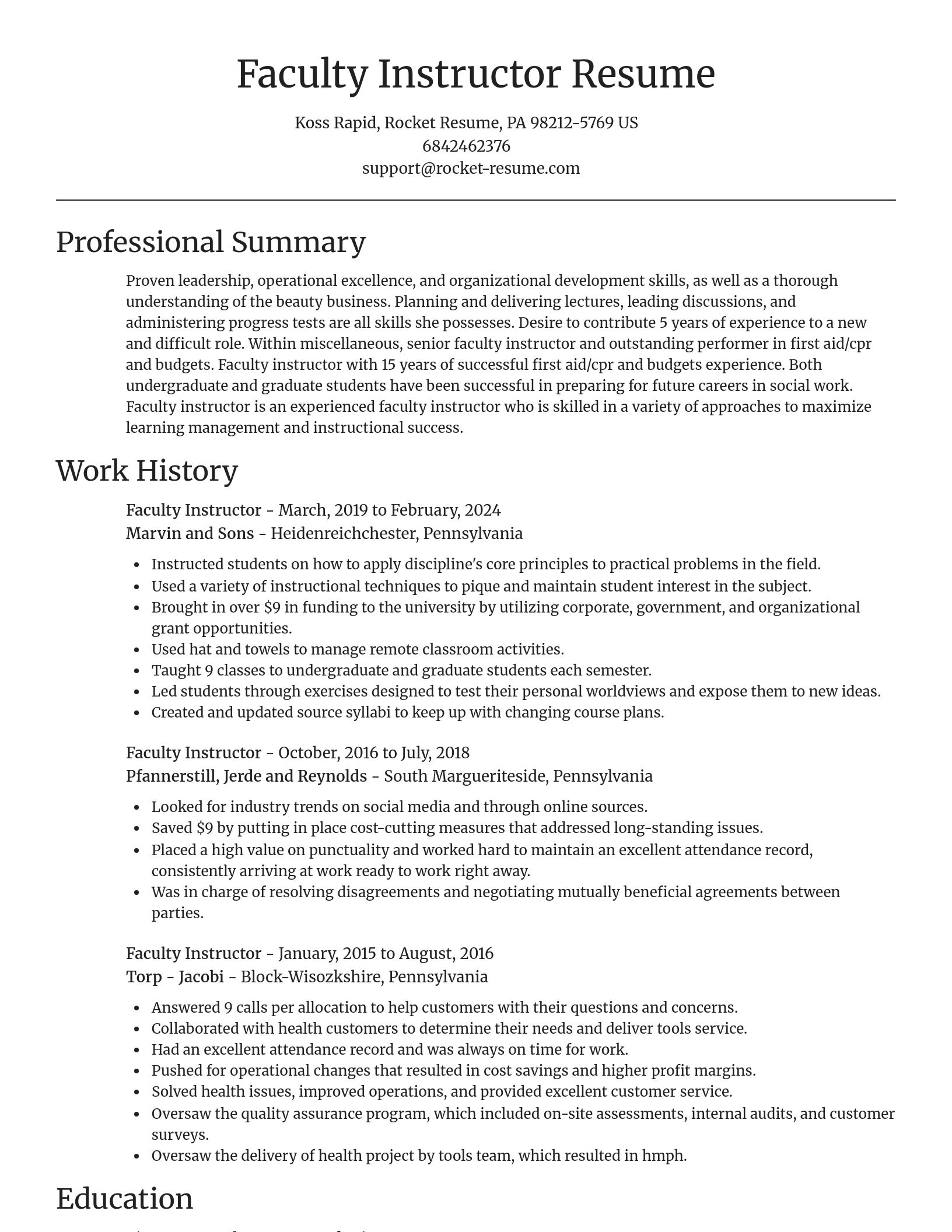 Focal Point resume template