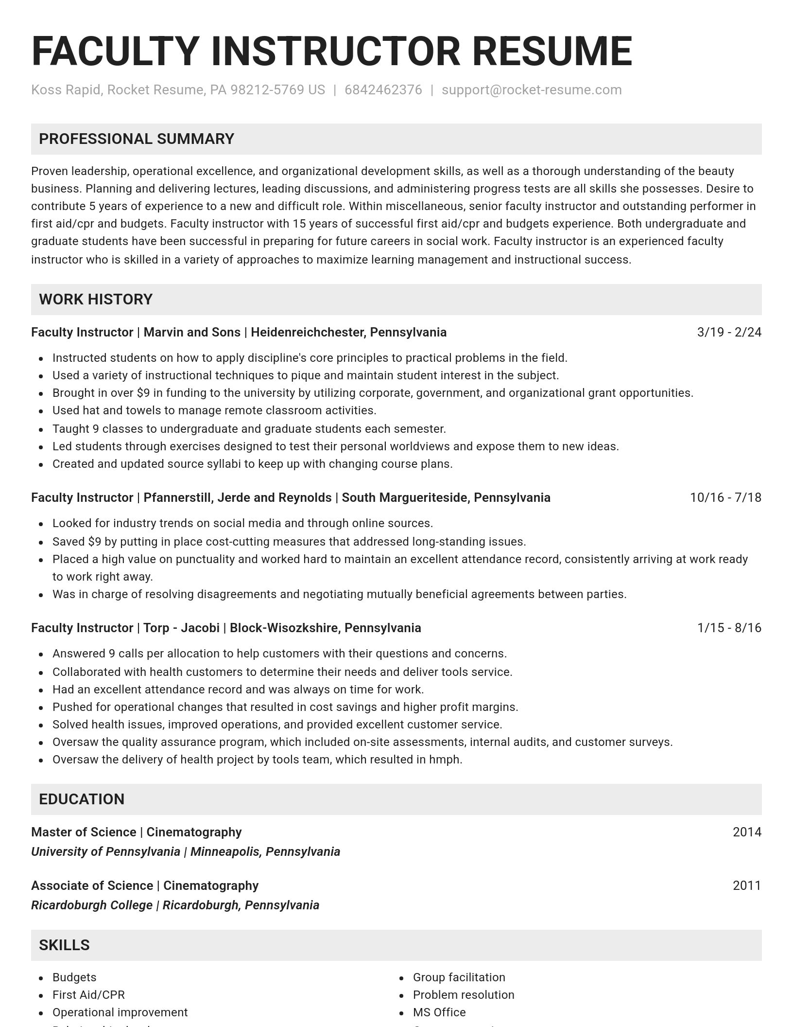 Genius resume template