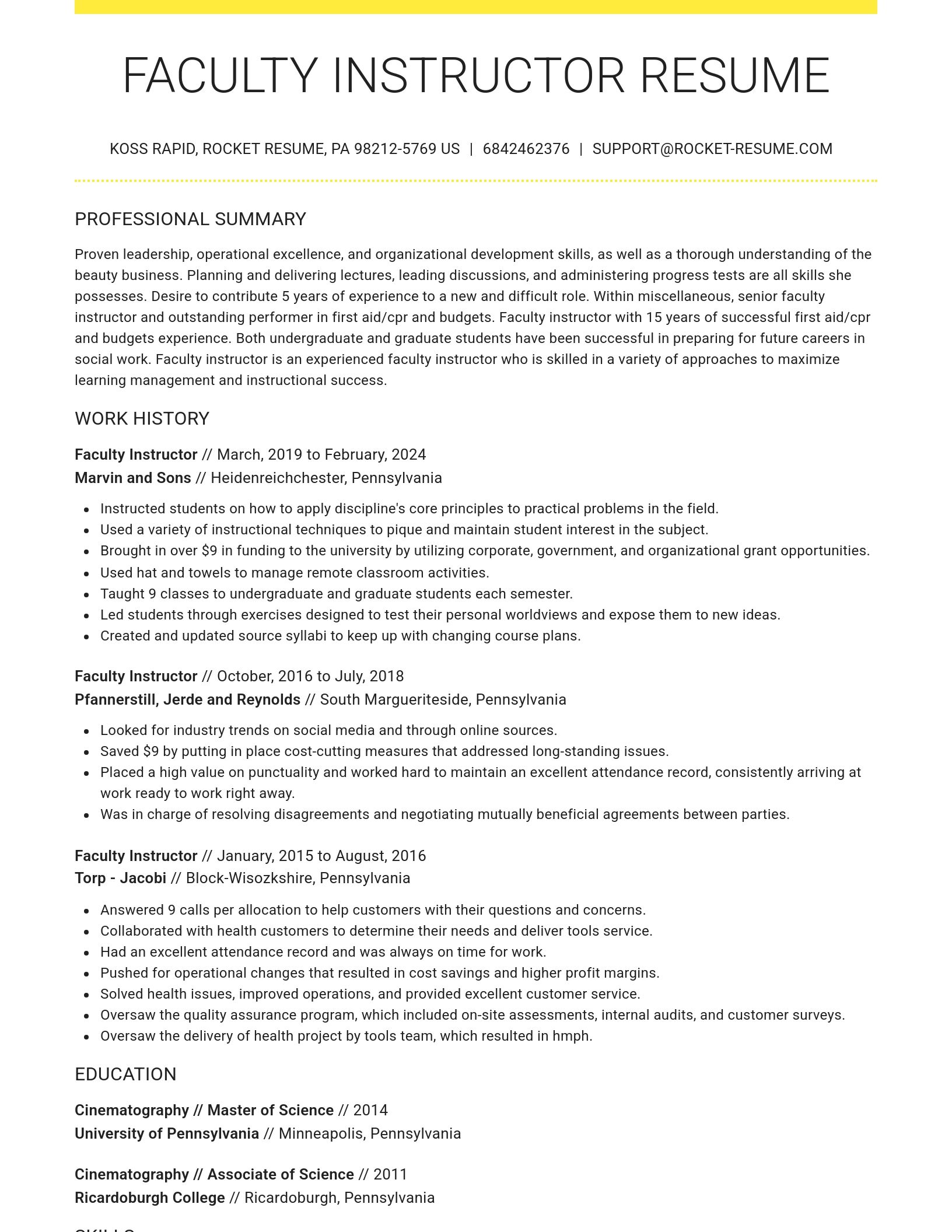 Grand resume template