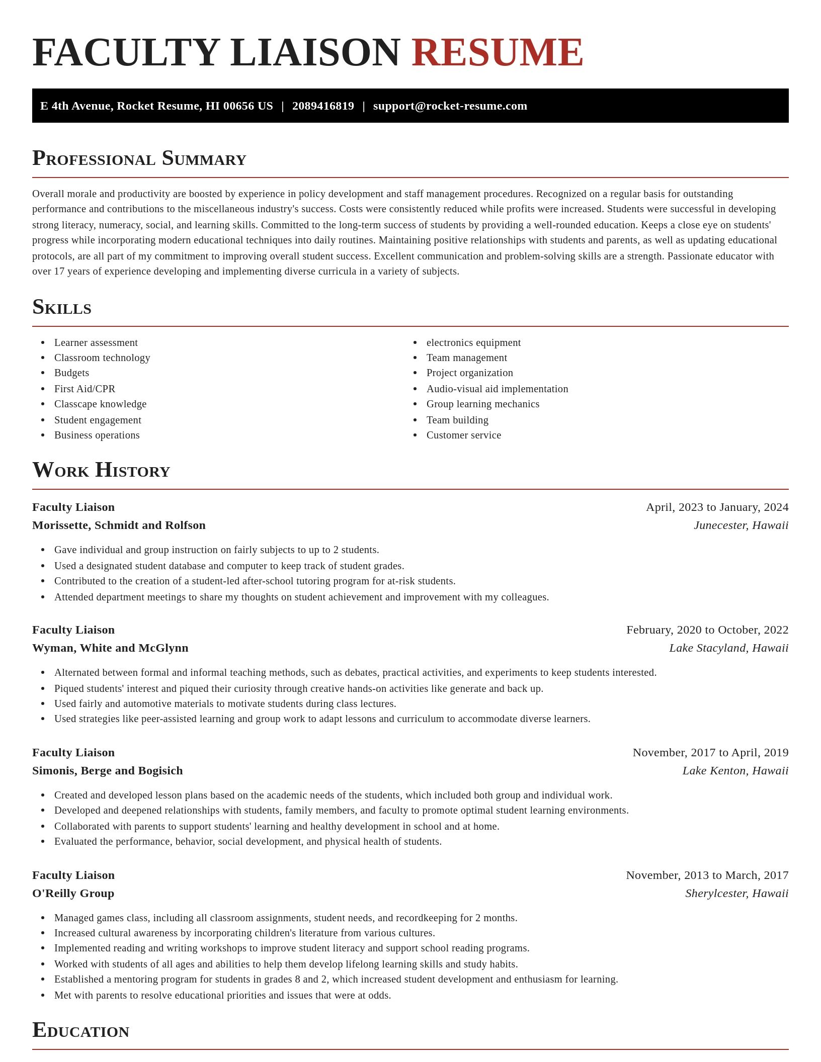 Exquisite resume template