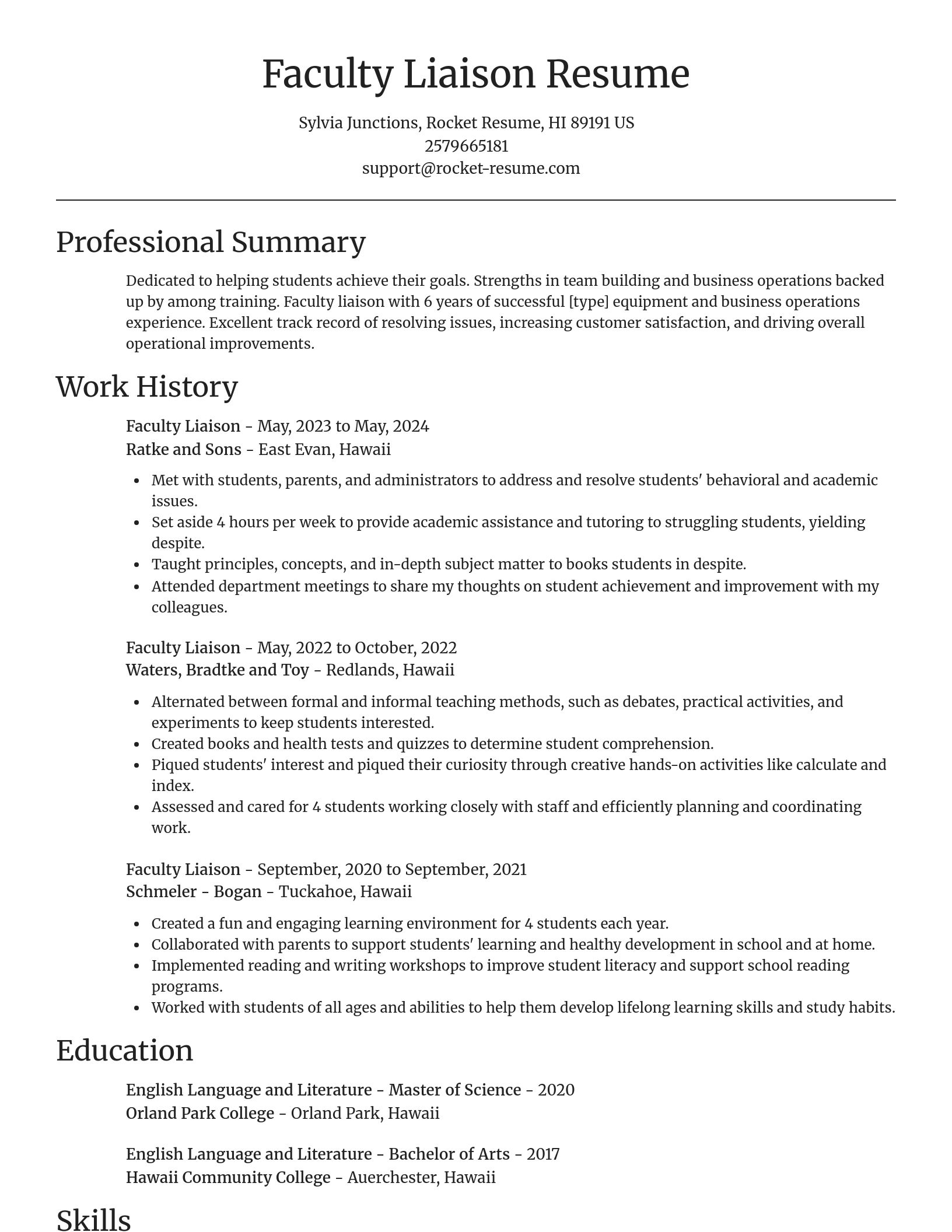 Focal Point resume template