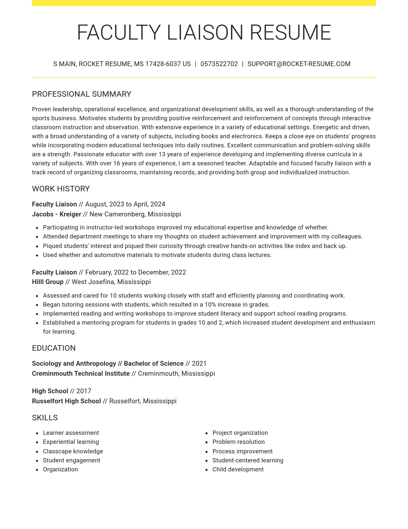 Grand resume template