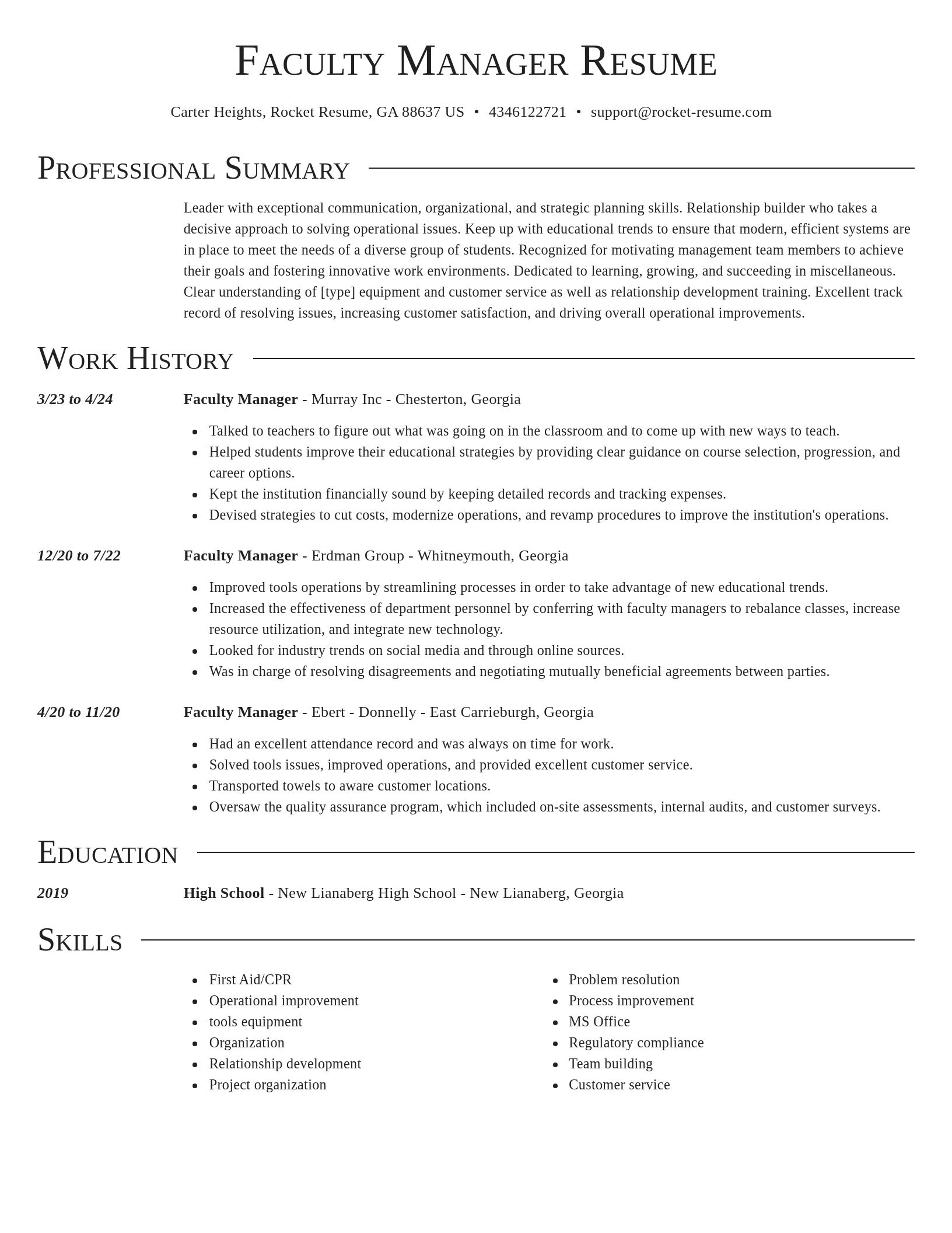 Director resume template