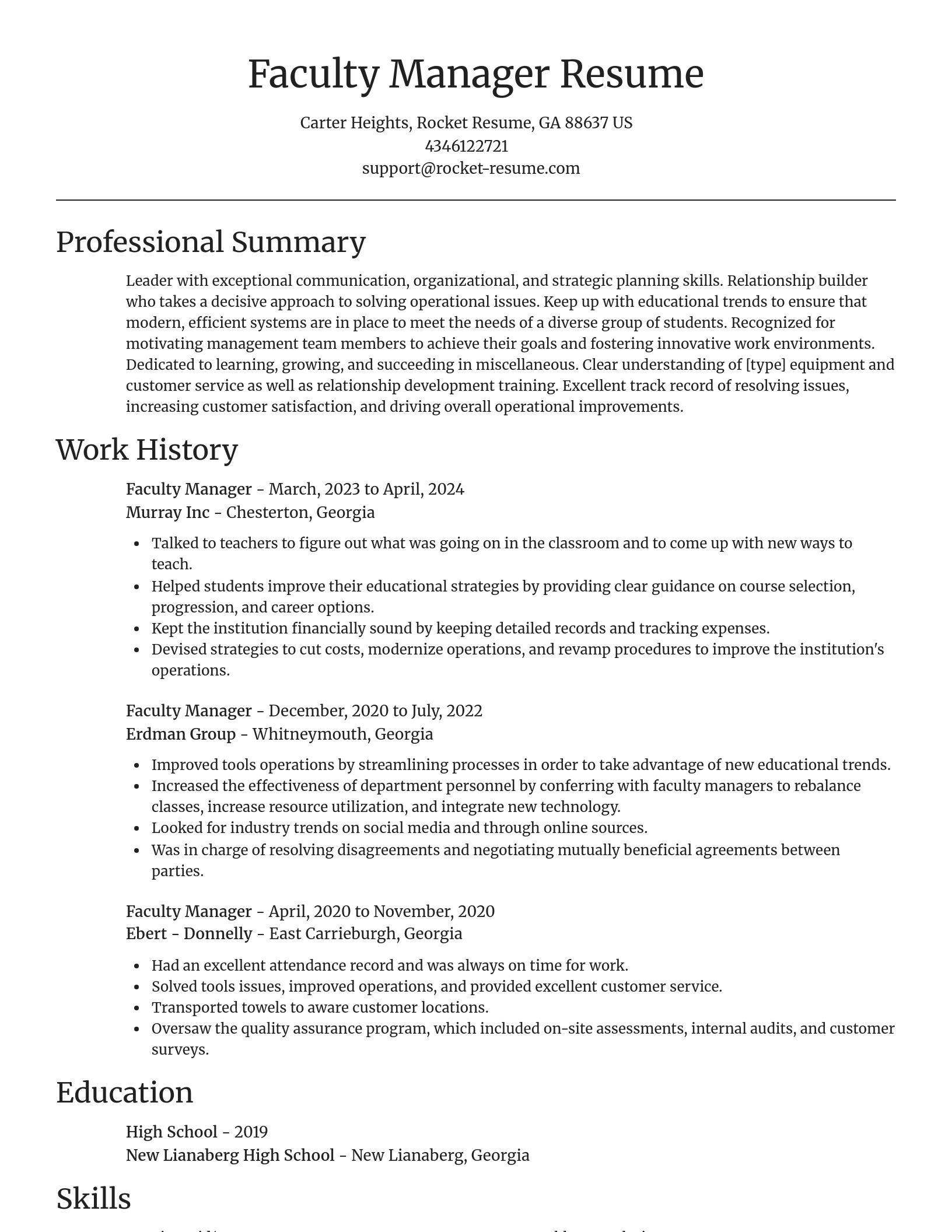 Focal Point resume template