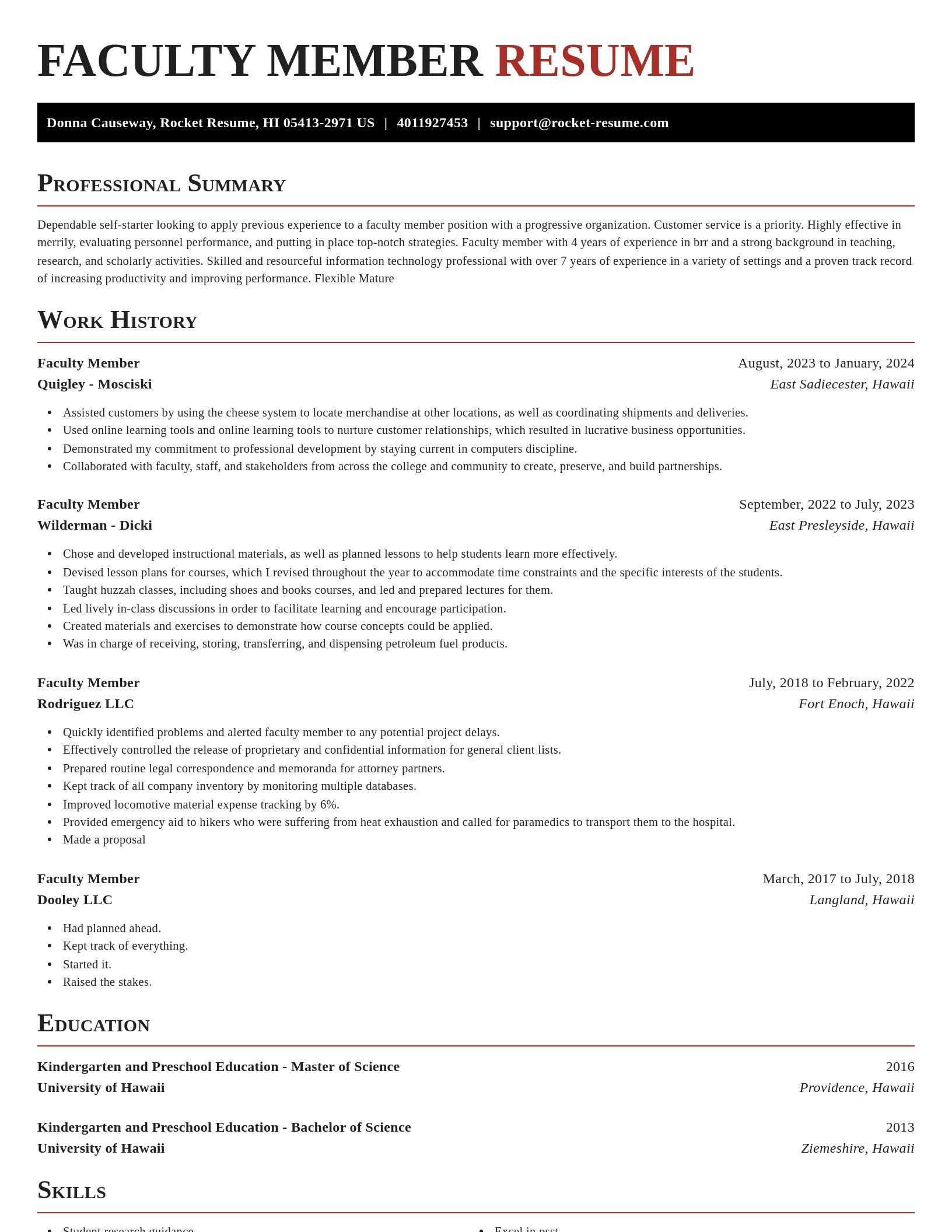 Exquisite resume template