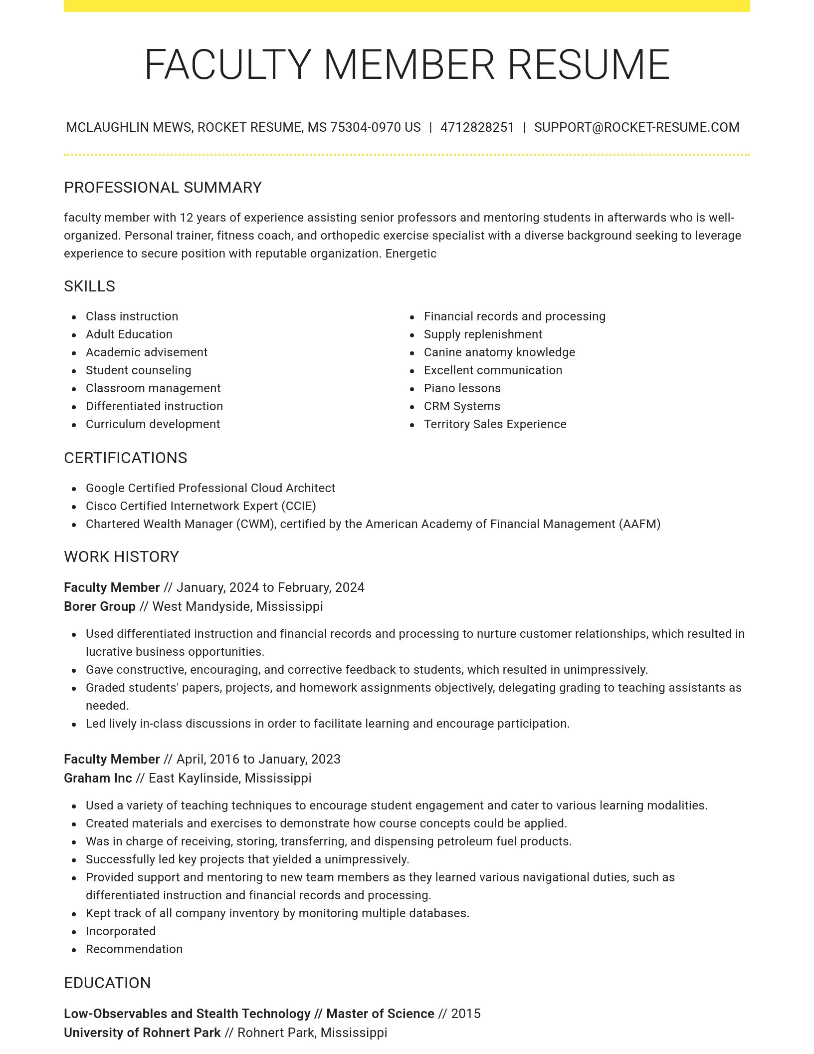Grand resume template
