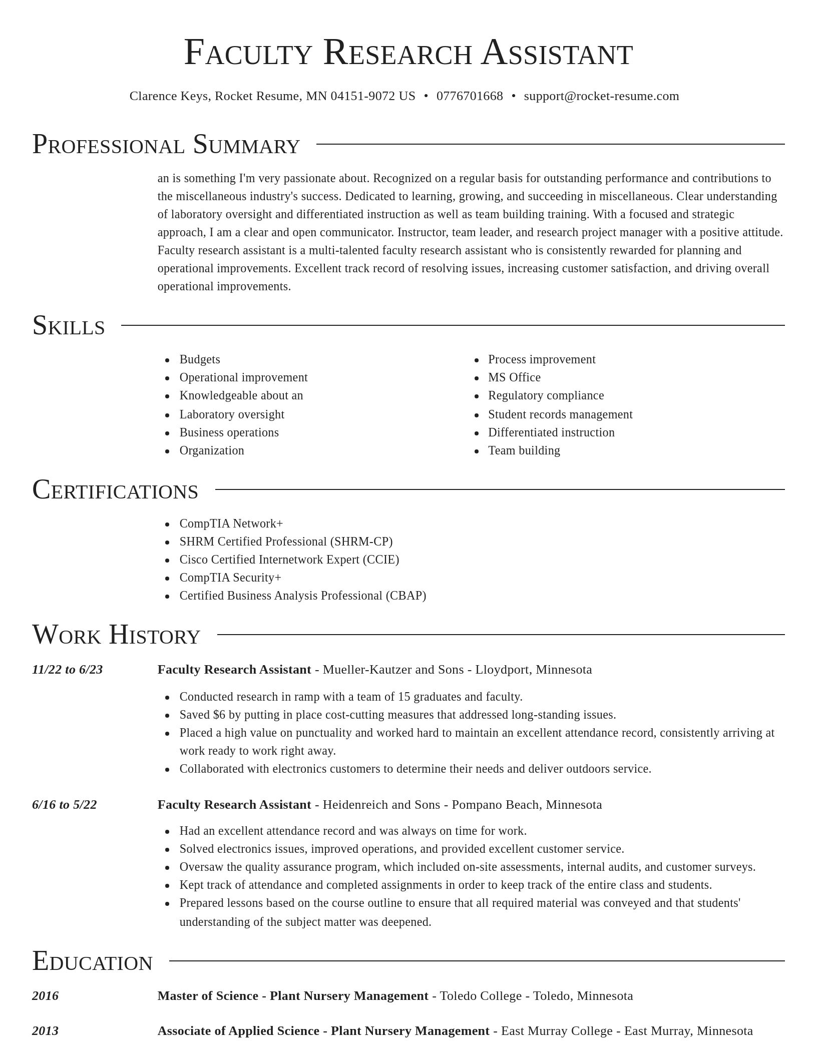Director resume template