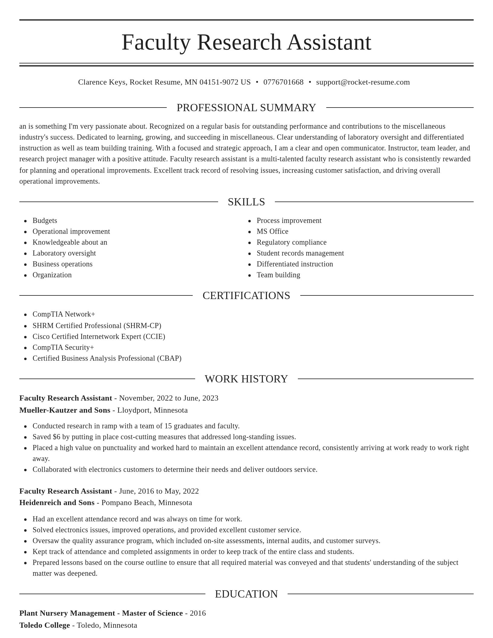 Elegant resume template