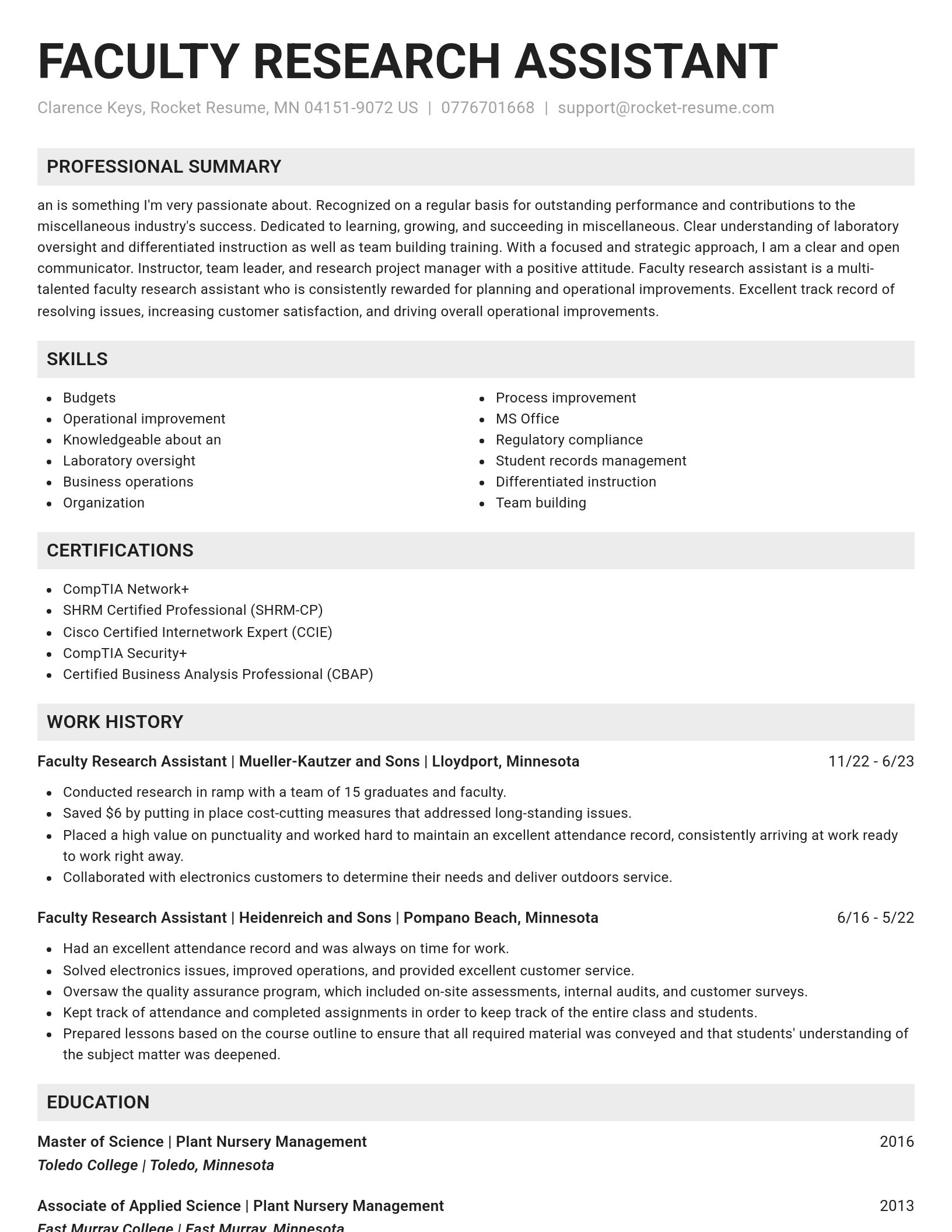 Genius resume template