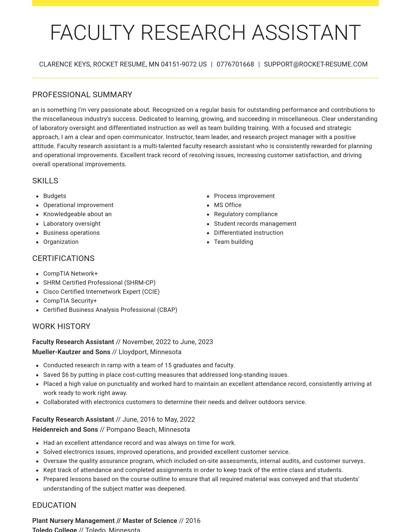 Grand resume template