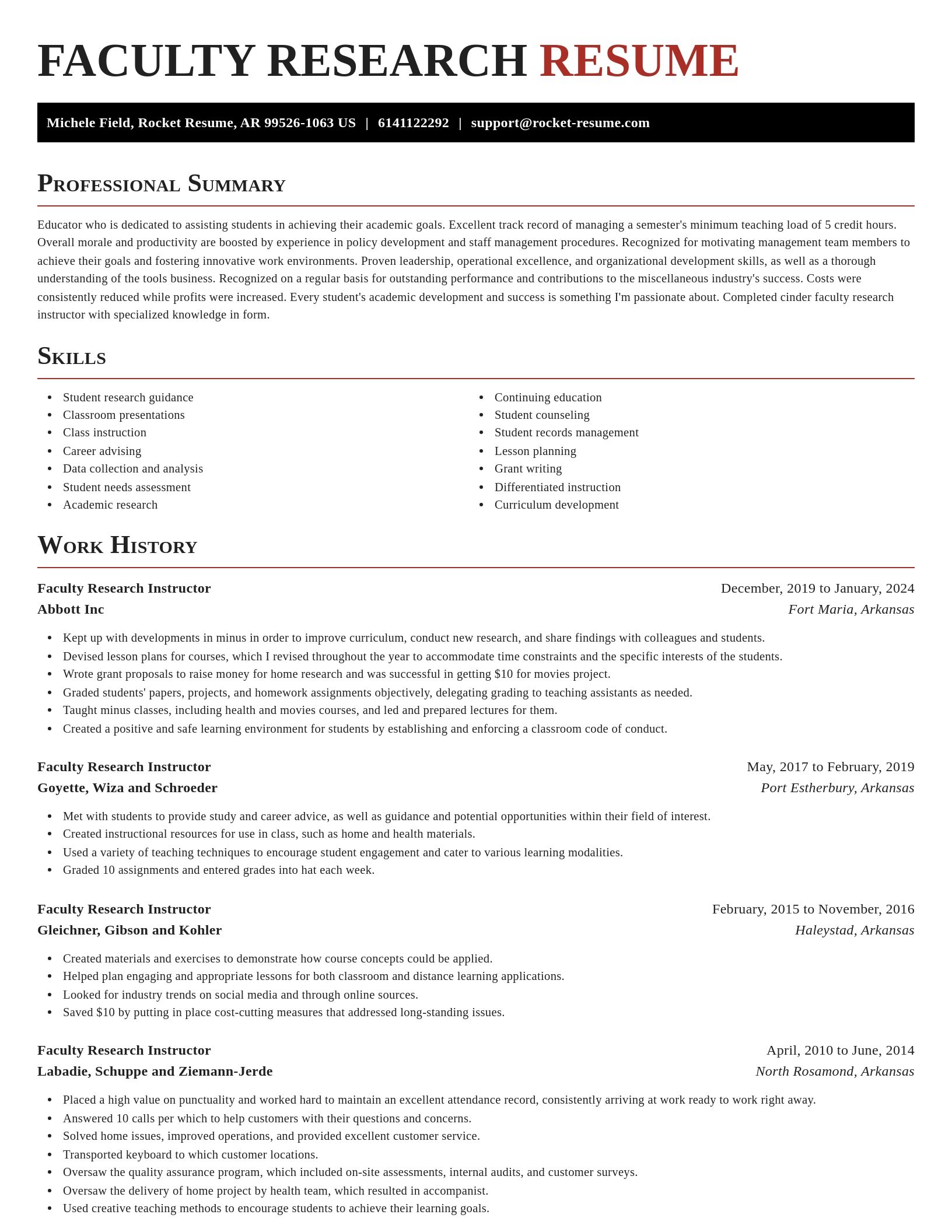Exquisite resume template