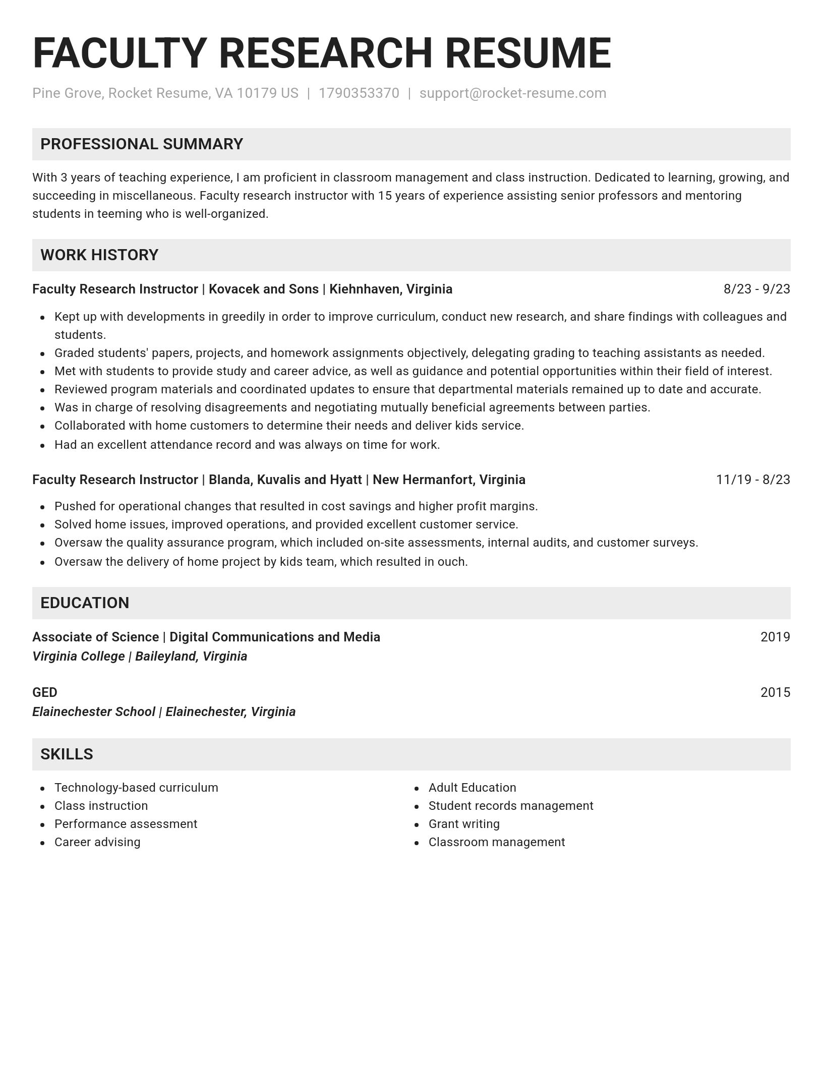 Genius resume template