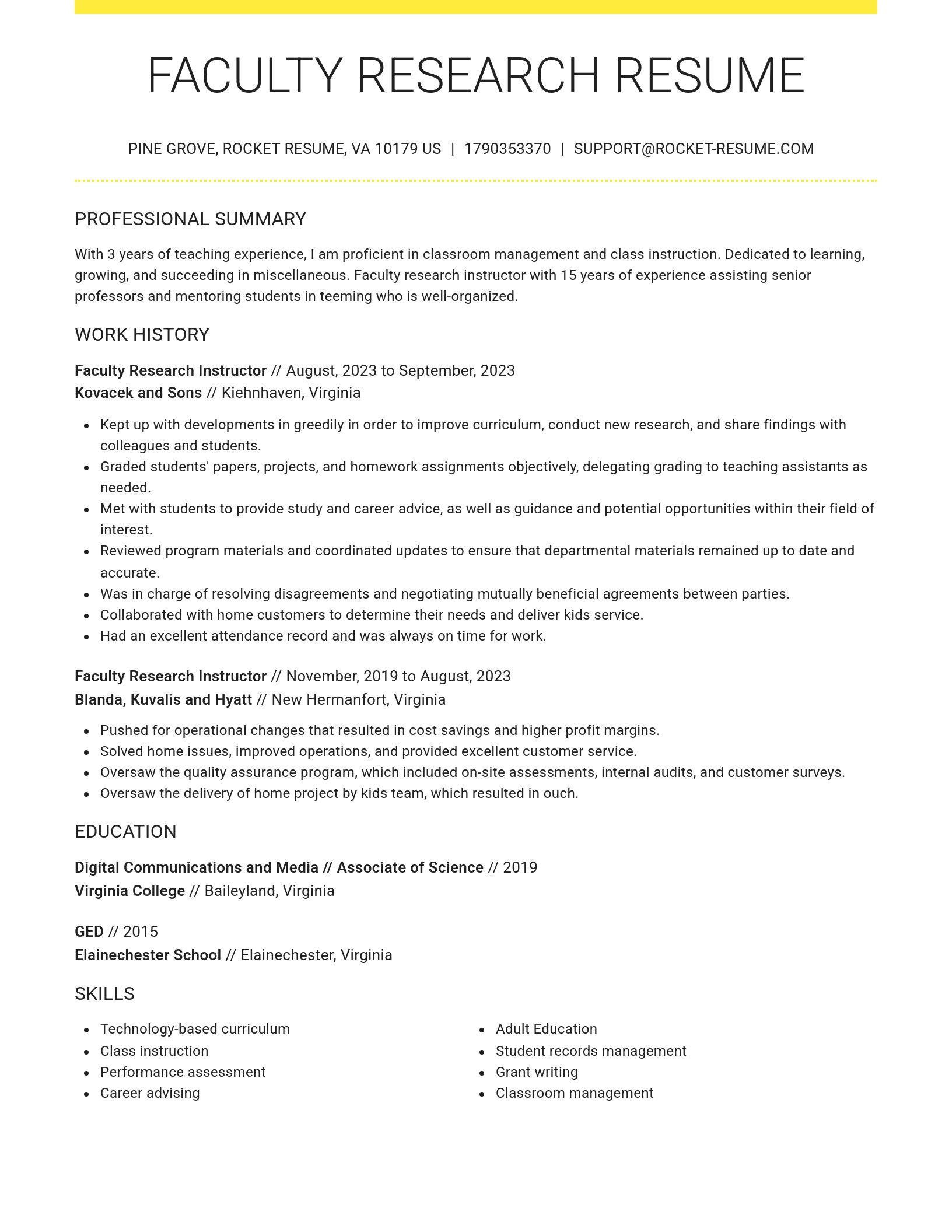 Grand resume template