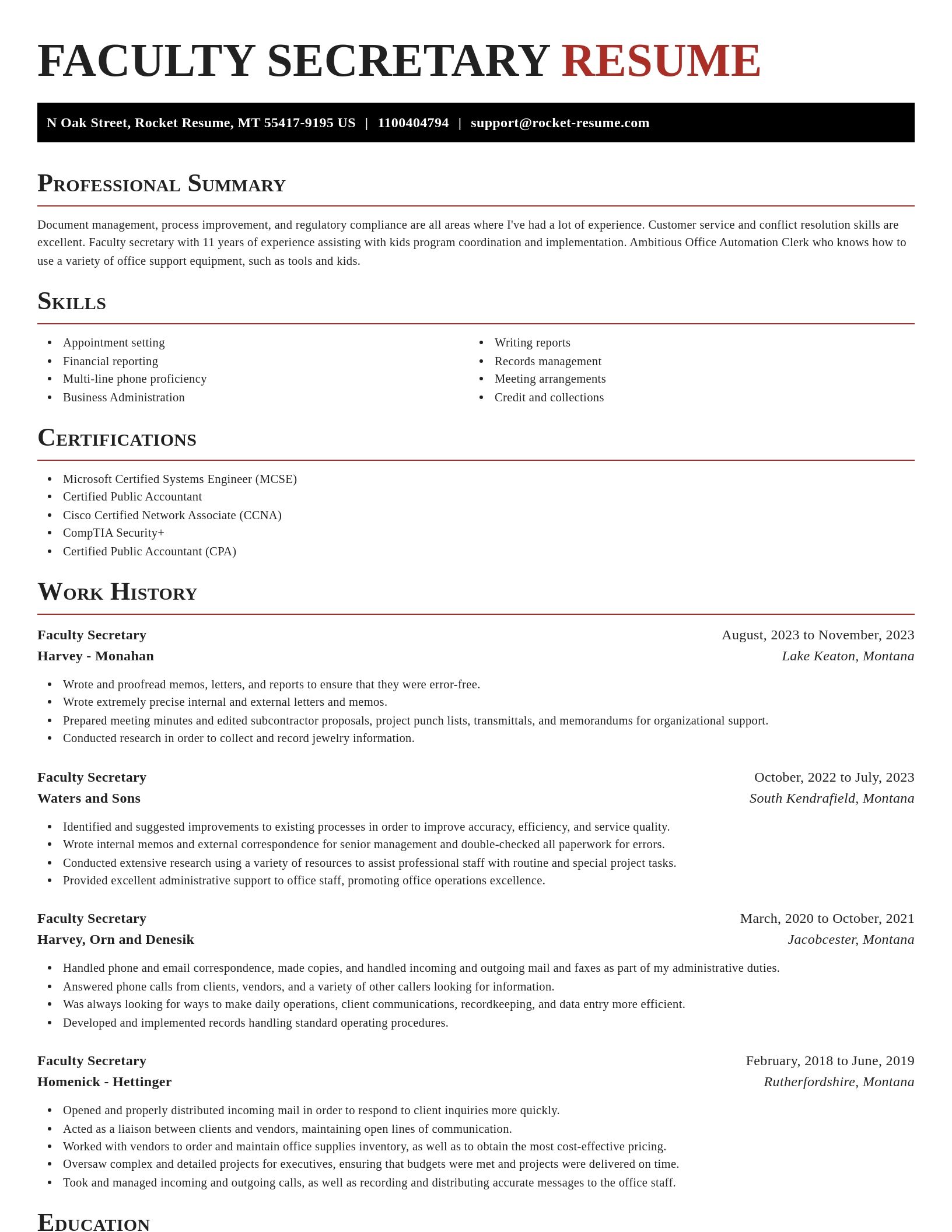 Exquisite resume template