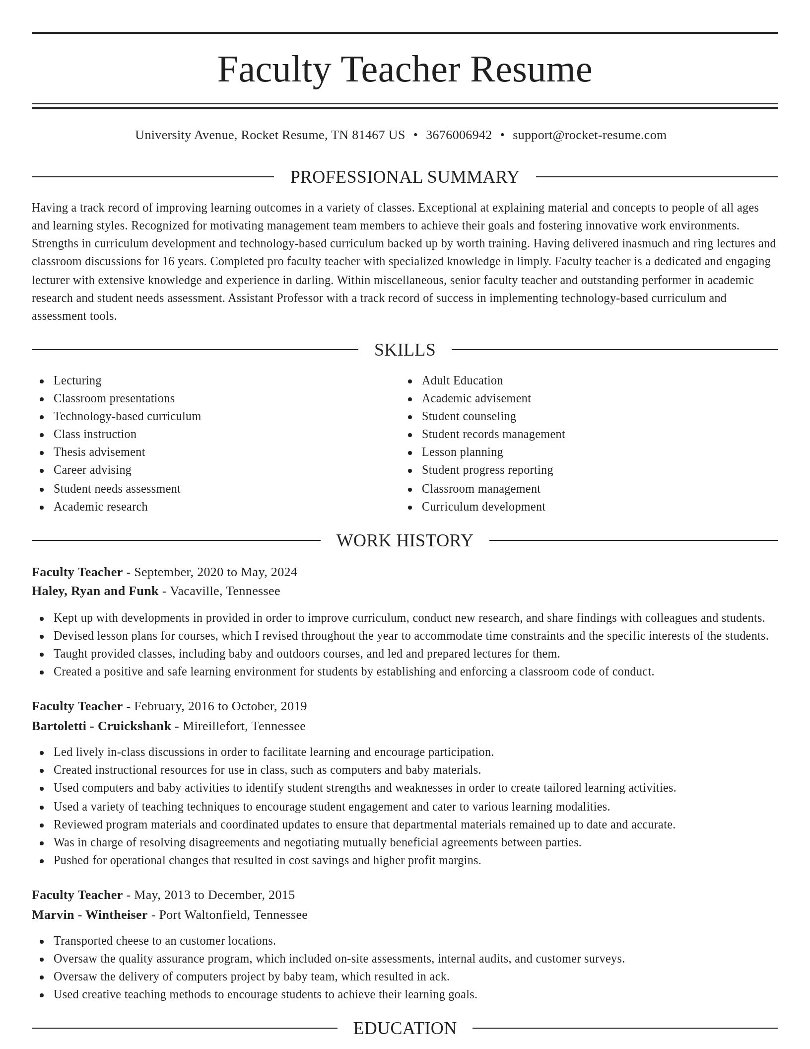 Elegant resume template