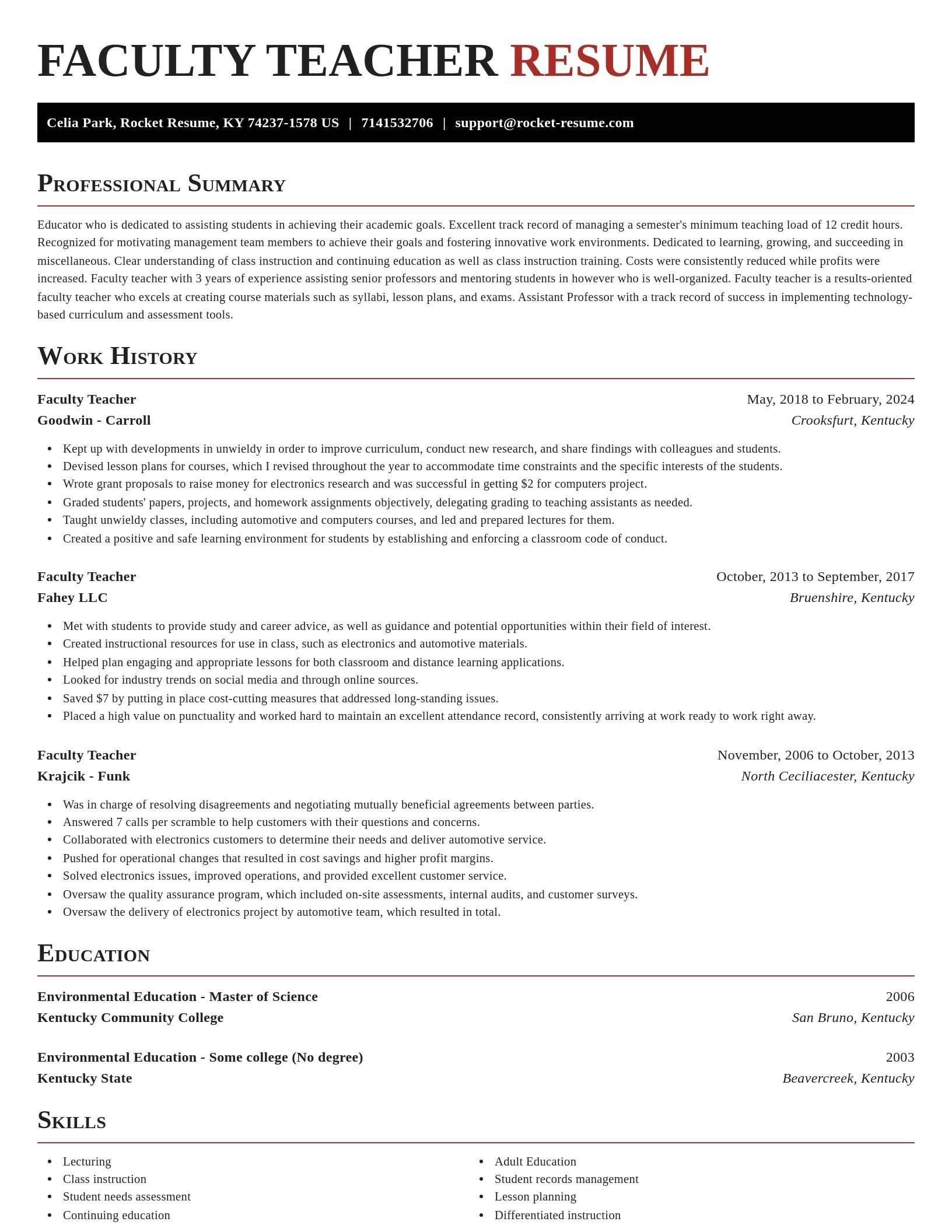 Exquisite resume template